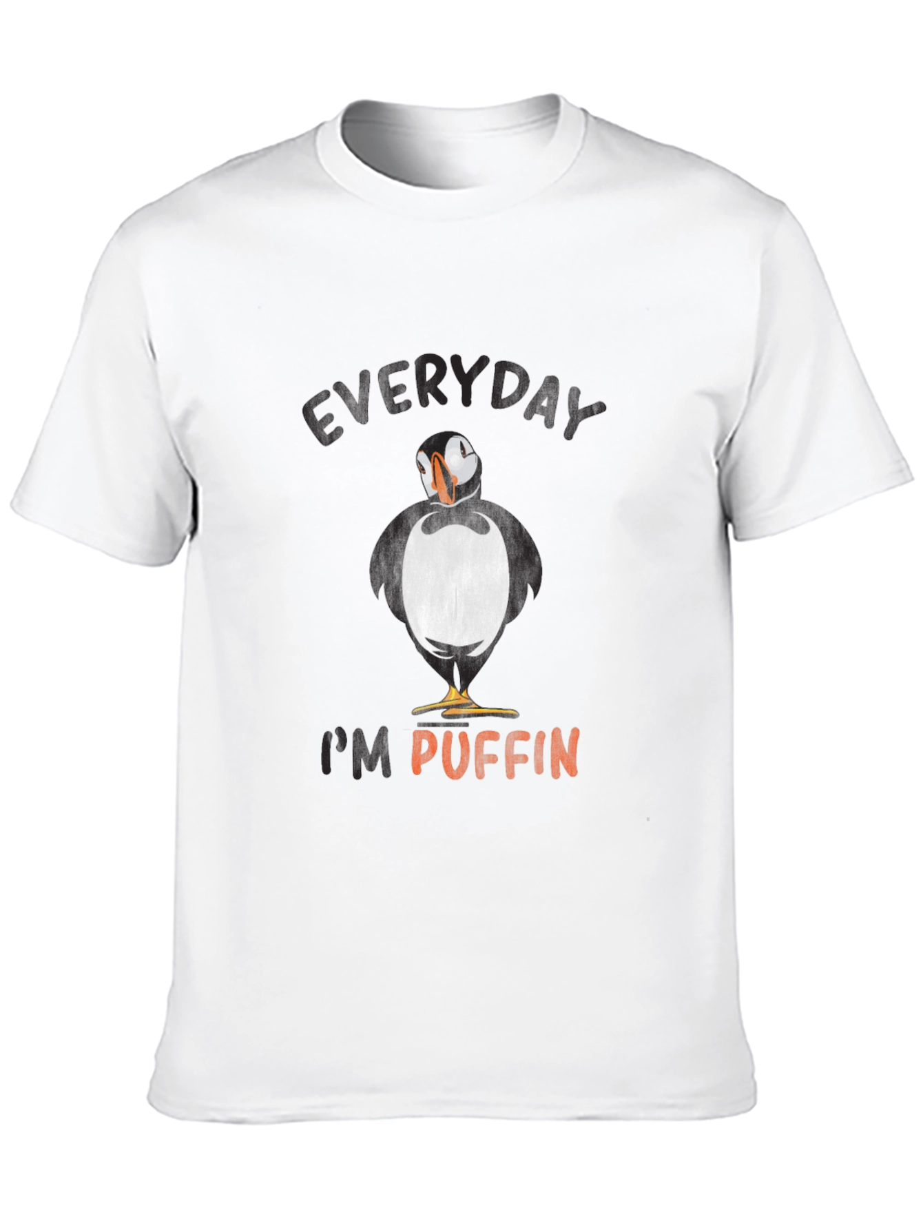 Black Everyday I'm Puffin' Graphic Tee view 10