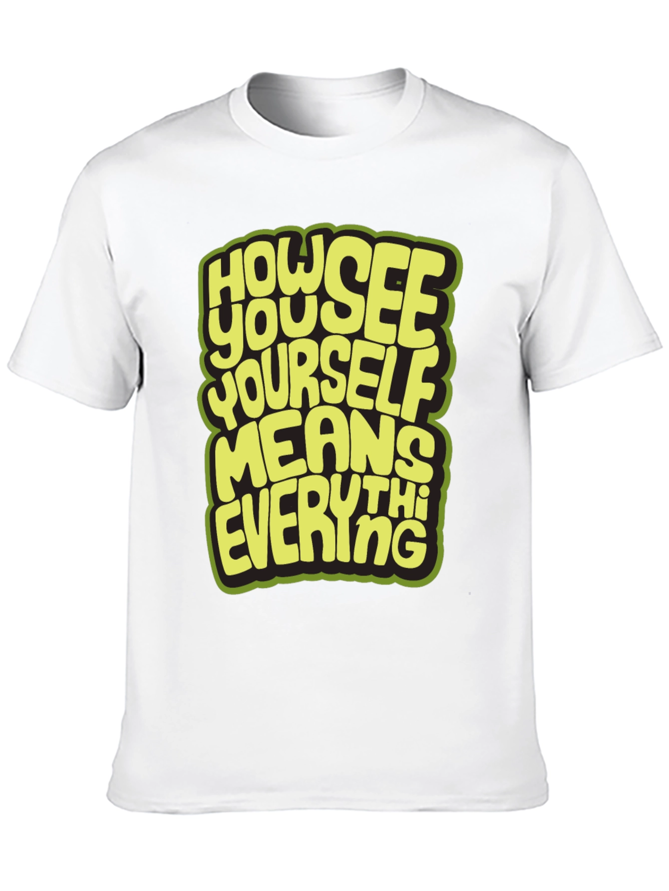 Inspirational Graphic Tee - "How You See Yourself" Black T-Shirt - 10