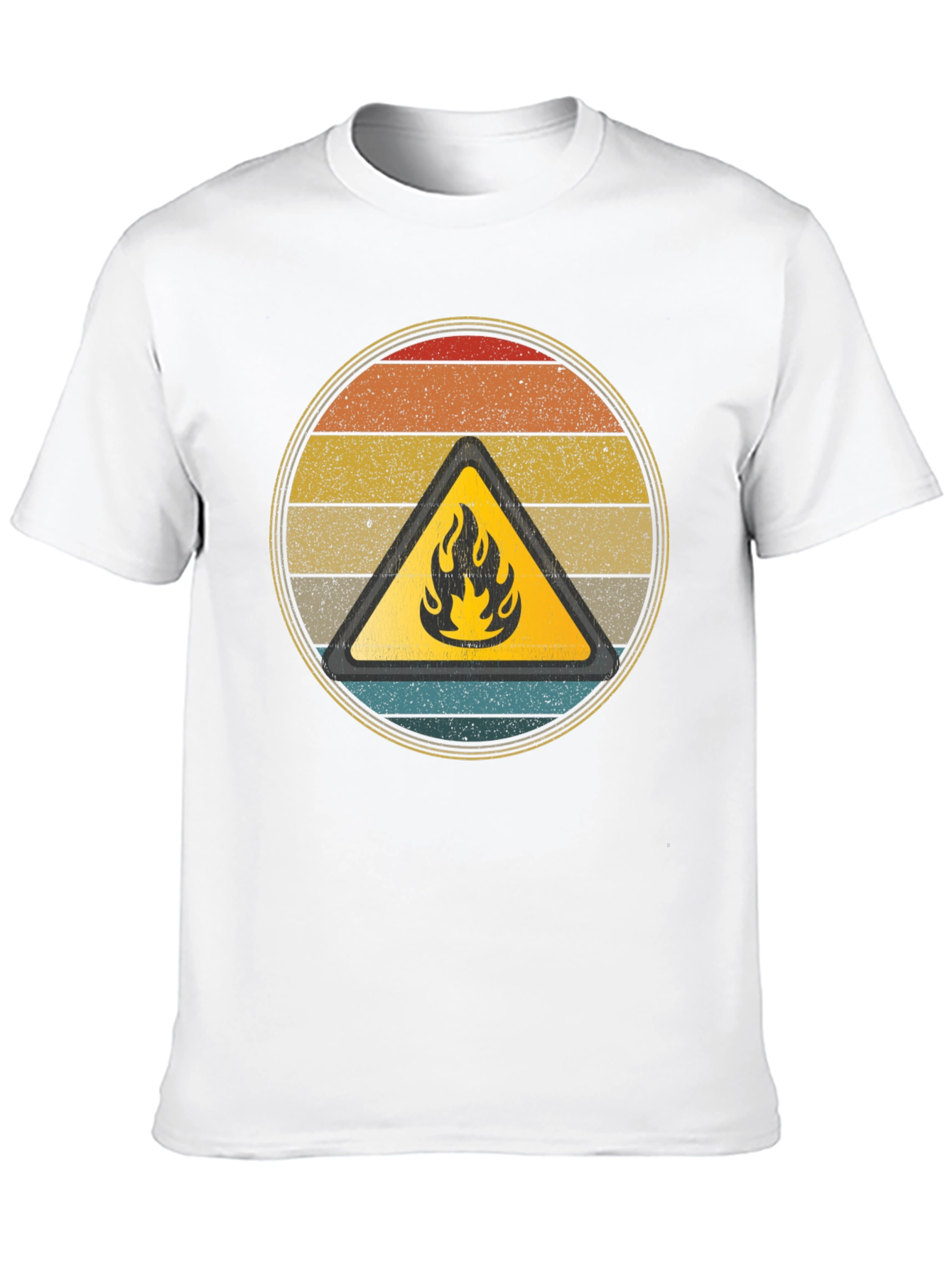 Black Retro Fire Hazard Graphic Tee view 10