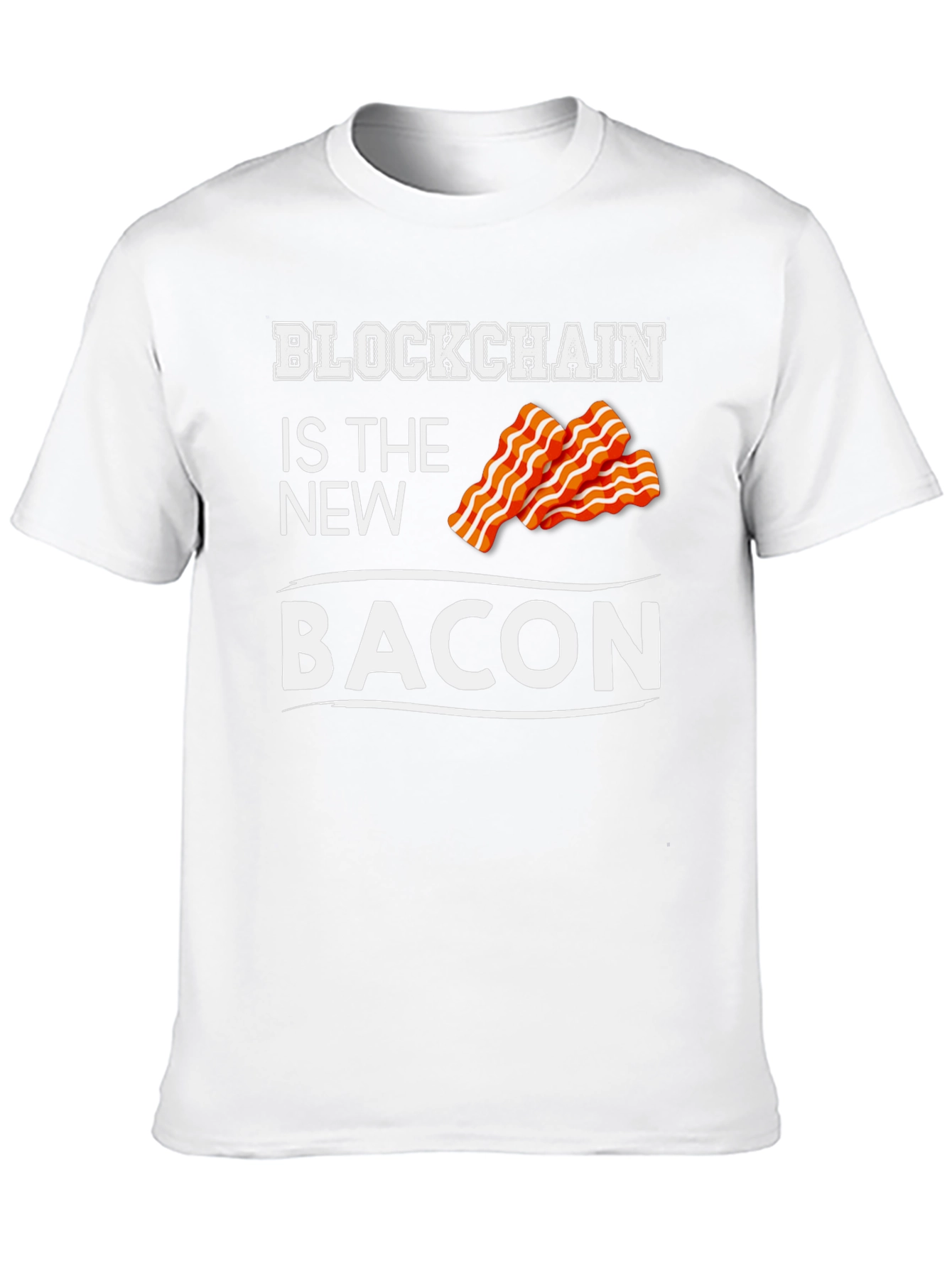 Black Blockchain is the New Bacon Graphic T-Shirt view 10