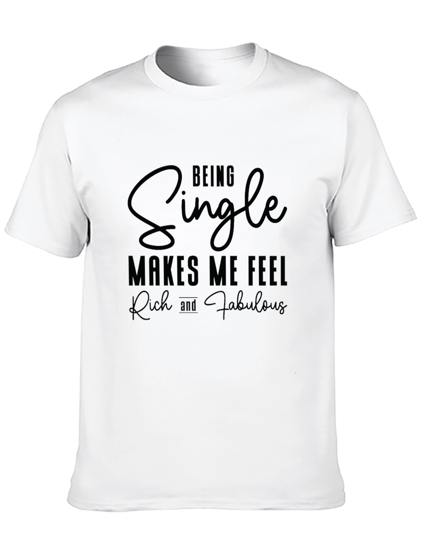 Black Single & Fabulous Graphic Tee - Black Casual Shirt view 10