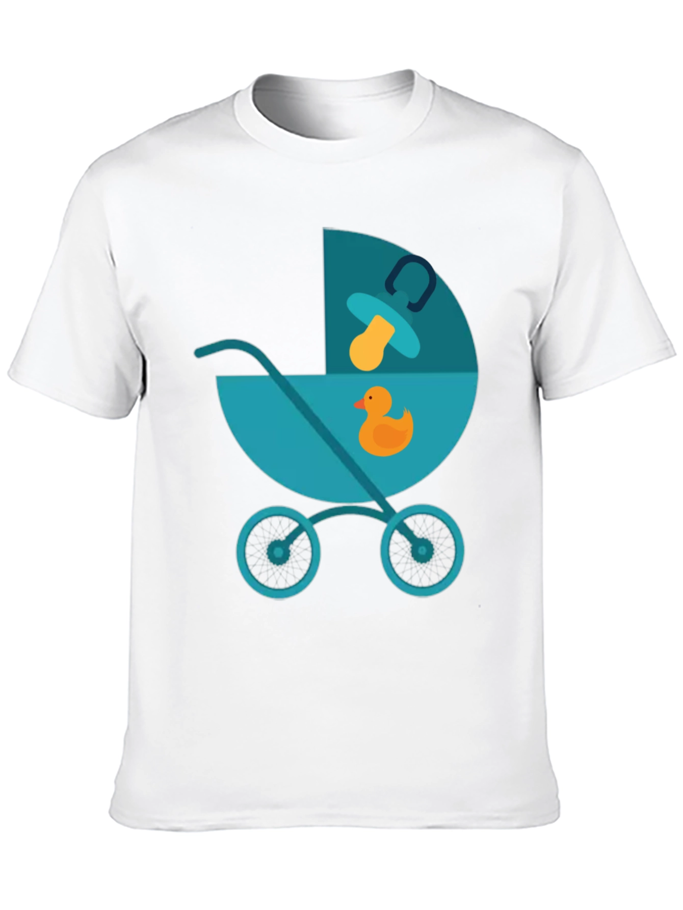 Black Cute Baby Stroller Graphic T-Shirt - Soft Cotton Tee view 10