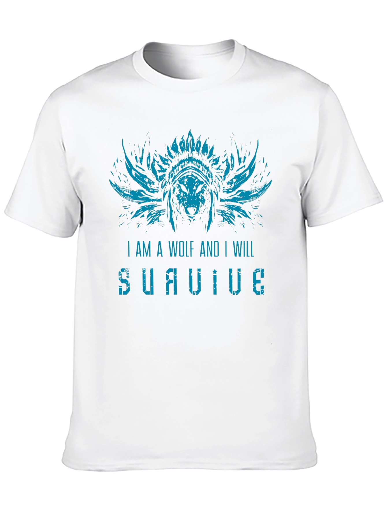 Black Wolf Survive Graphic T-Shirt view 10