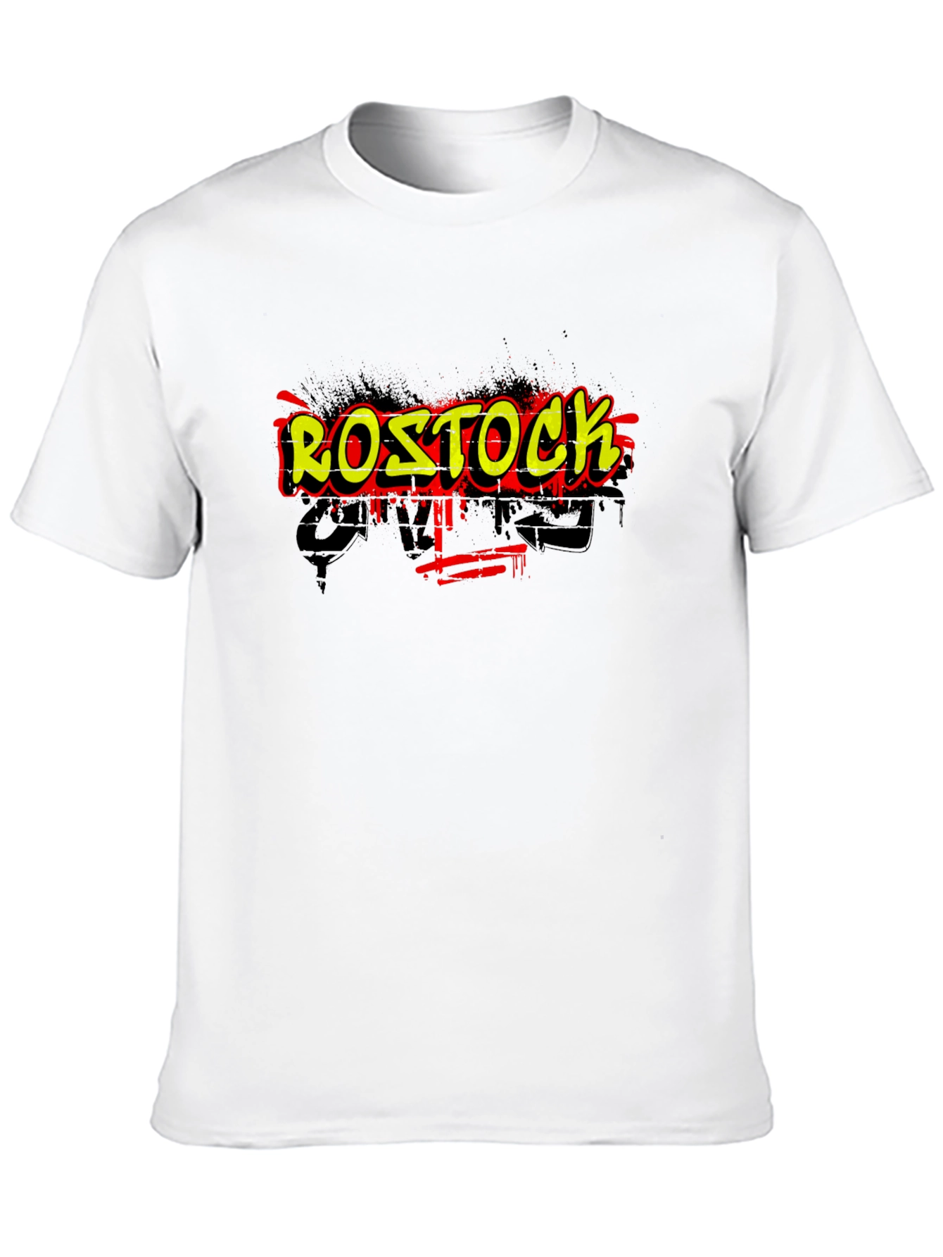 Black Rostock Graffiti Graphic Tee - Urban Style view 10