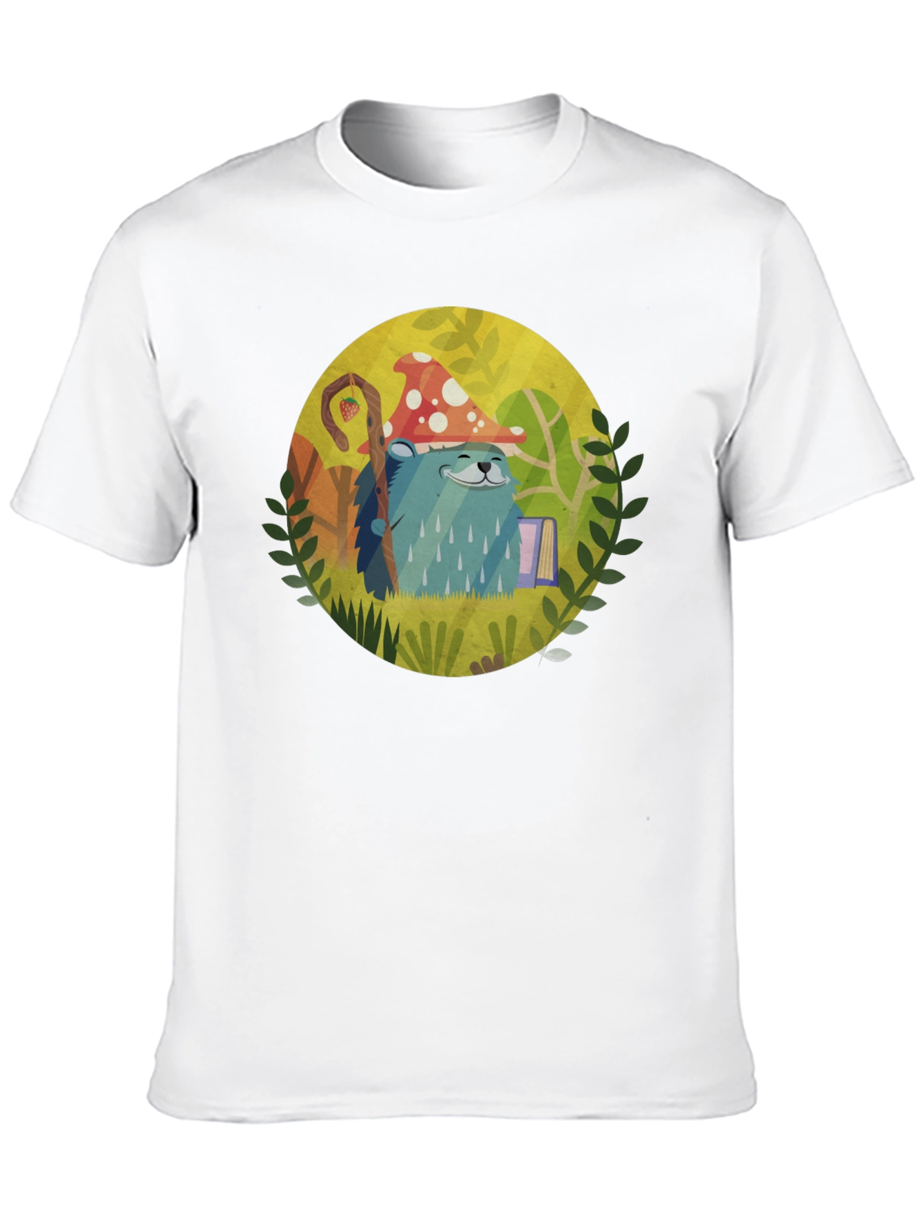 Black Whimsical Hedgehog T-Shirt view 10