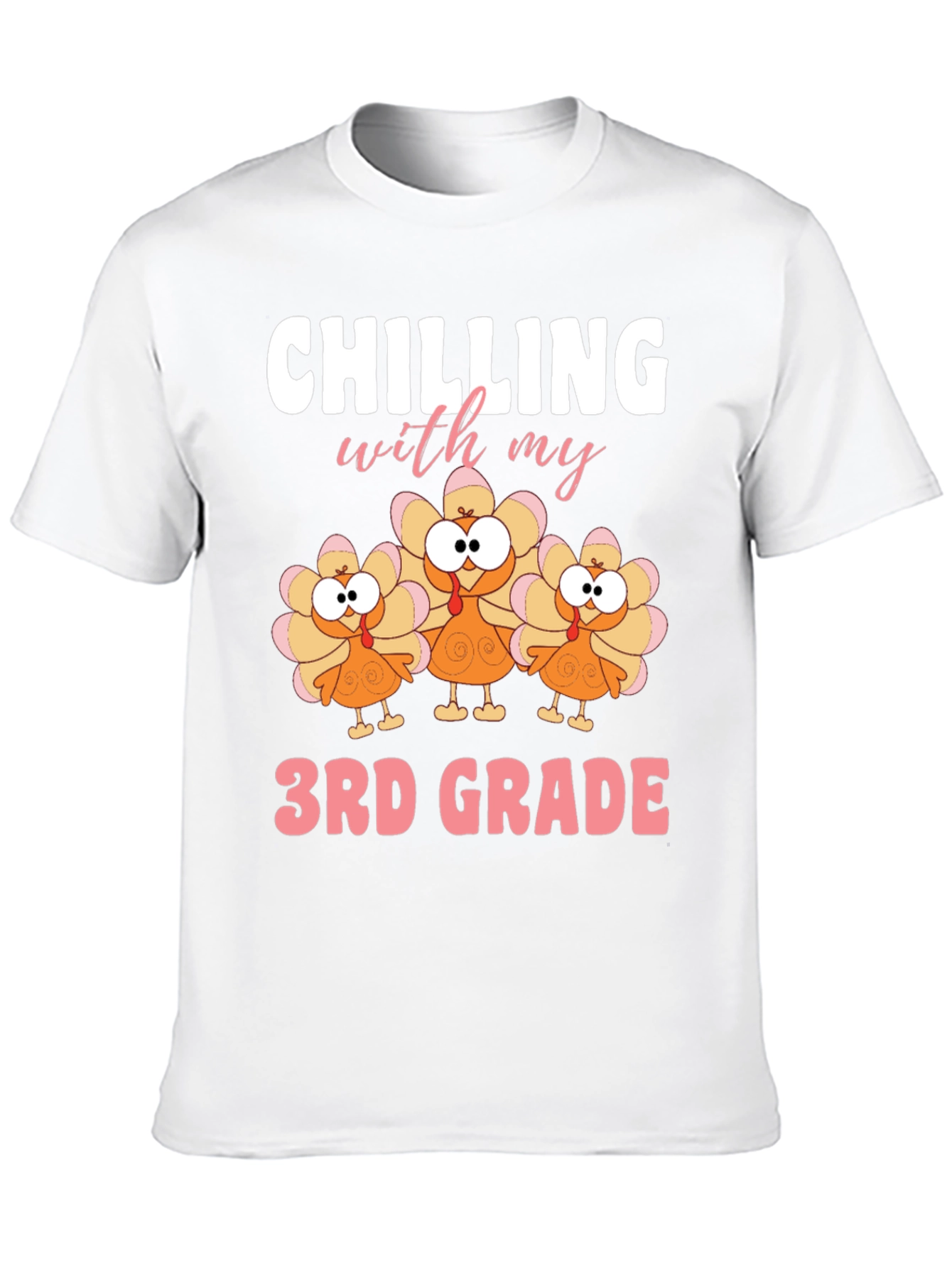 Black Chilling With My 3rd Grade Thanksgiving T-Shirt view 10