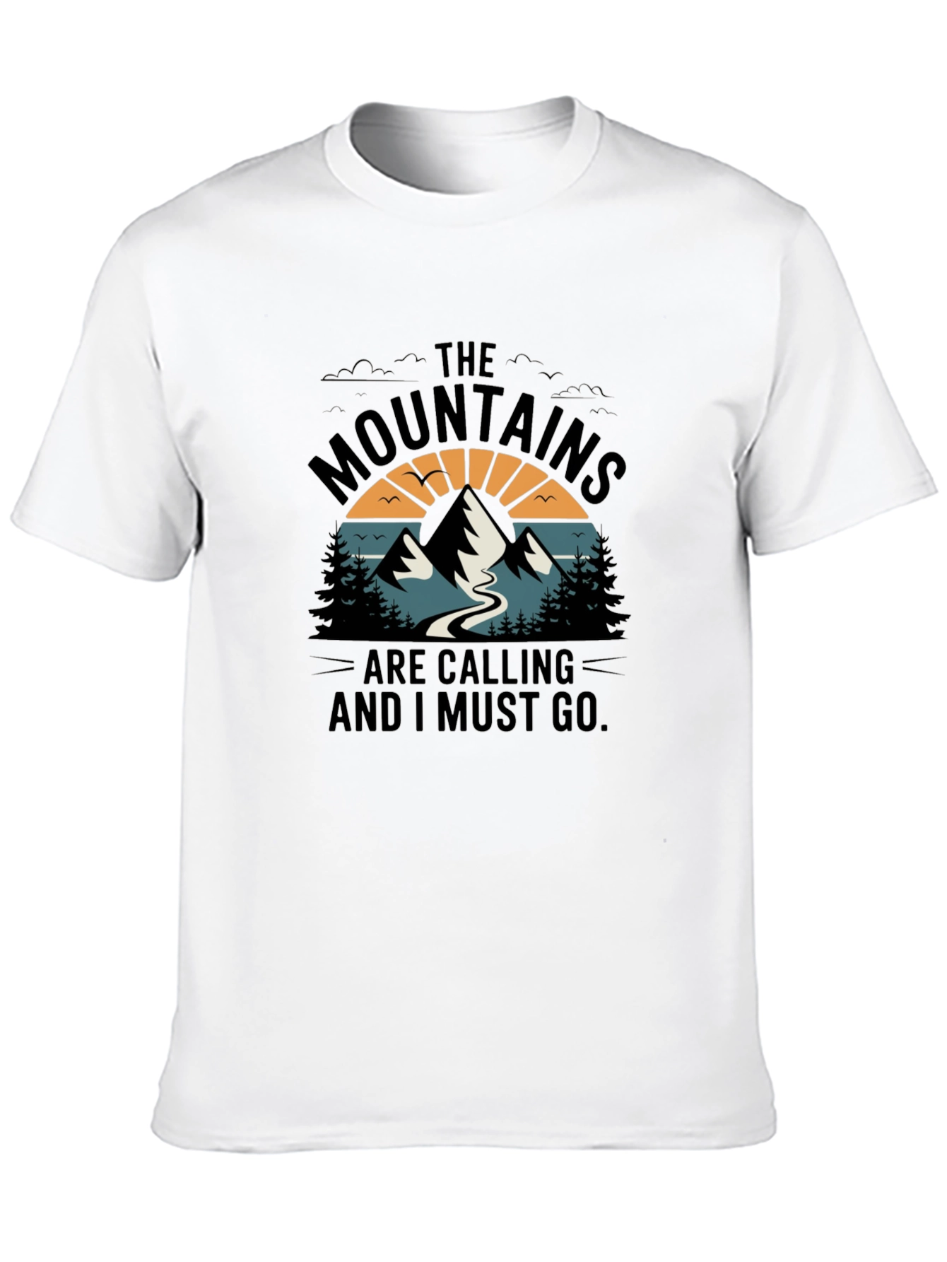 Black Mountains Are Calling Black Graphic Tee view 10