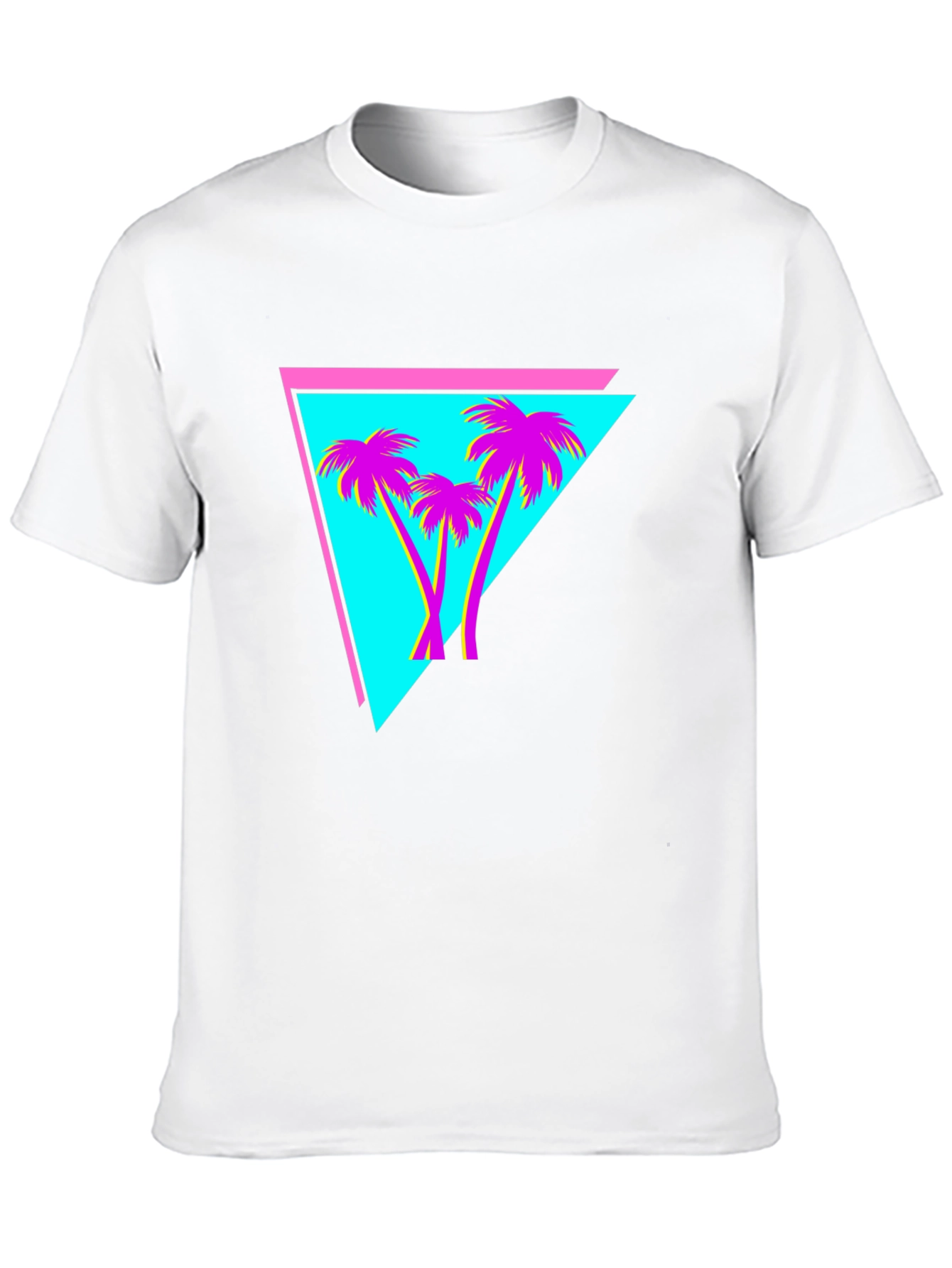 Black Retro Palm Tree Triangle Tee view 10