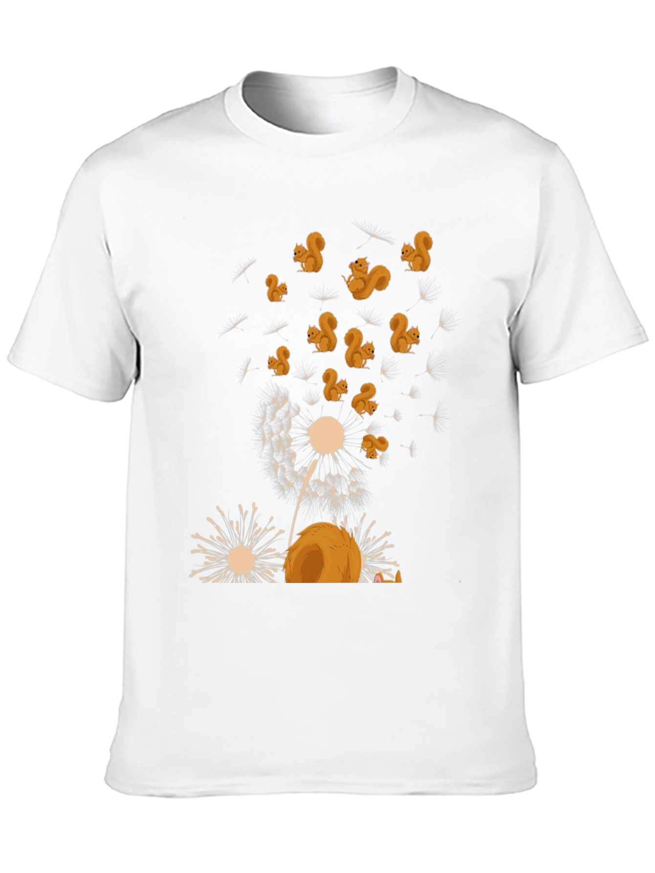Black Squirrel Dandelion T-Shirt - Whimsical Graphic Tee view 10