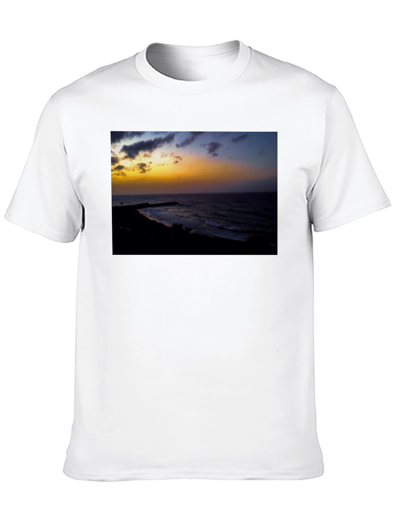 Black Sunset Beach Graphic T-Shirt view 10