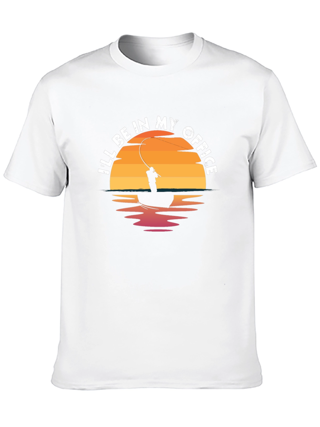 Black Fishing T-Shirt: I'll Be In My Office Tee view 10