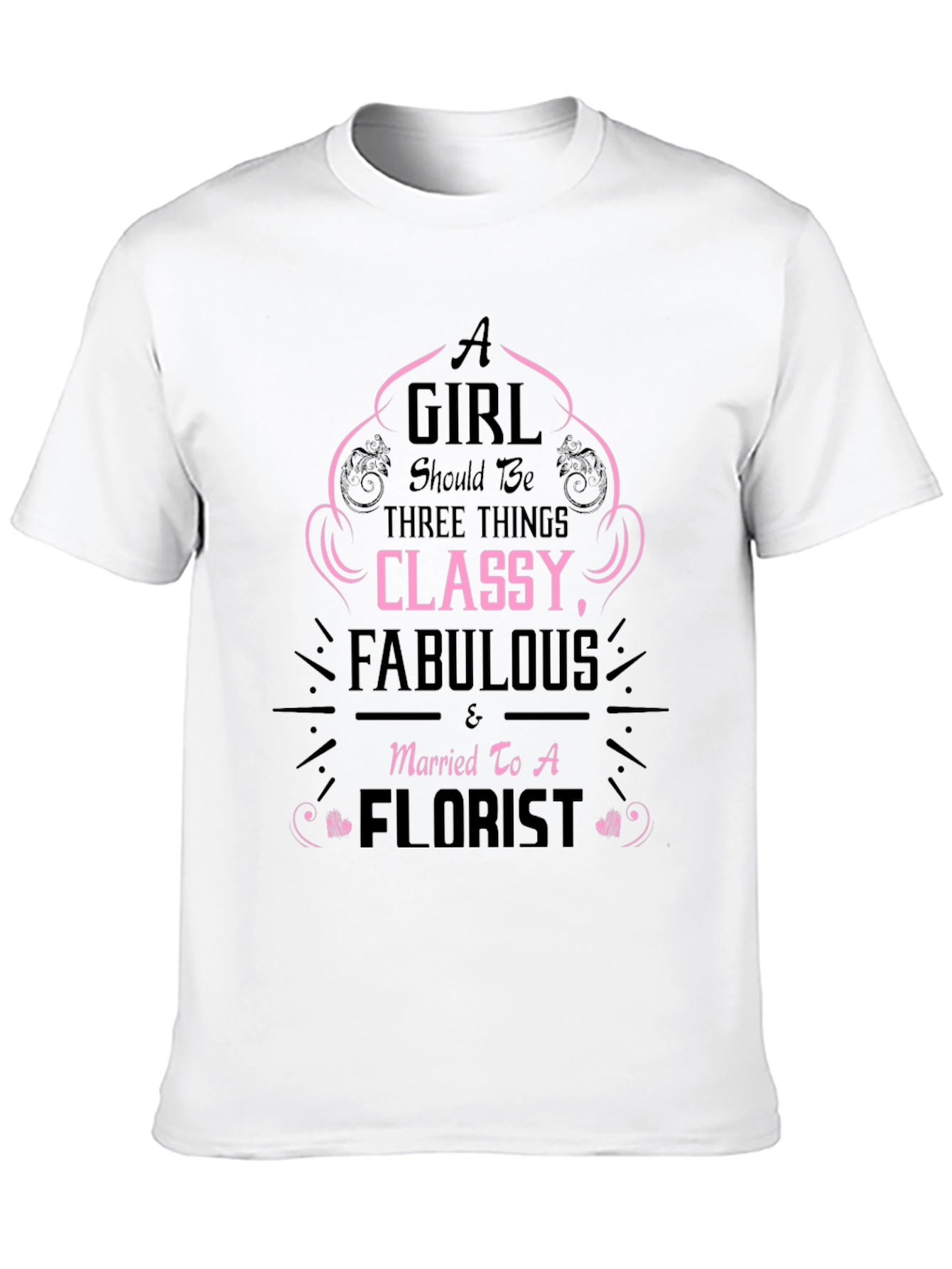 Black Classy Fabulous Florist Graphic Tee view 10