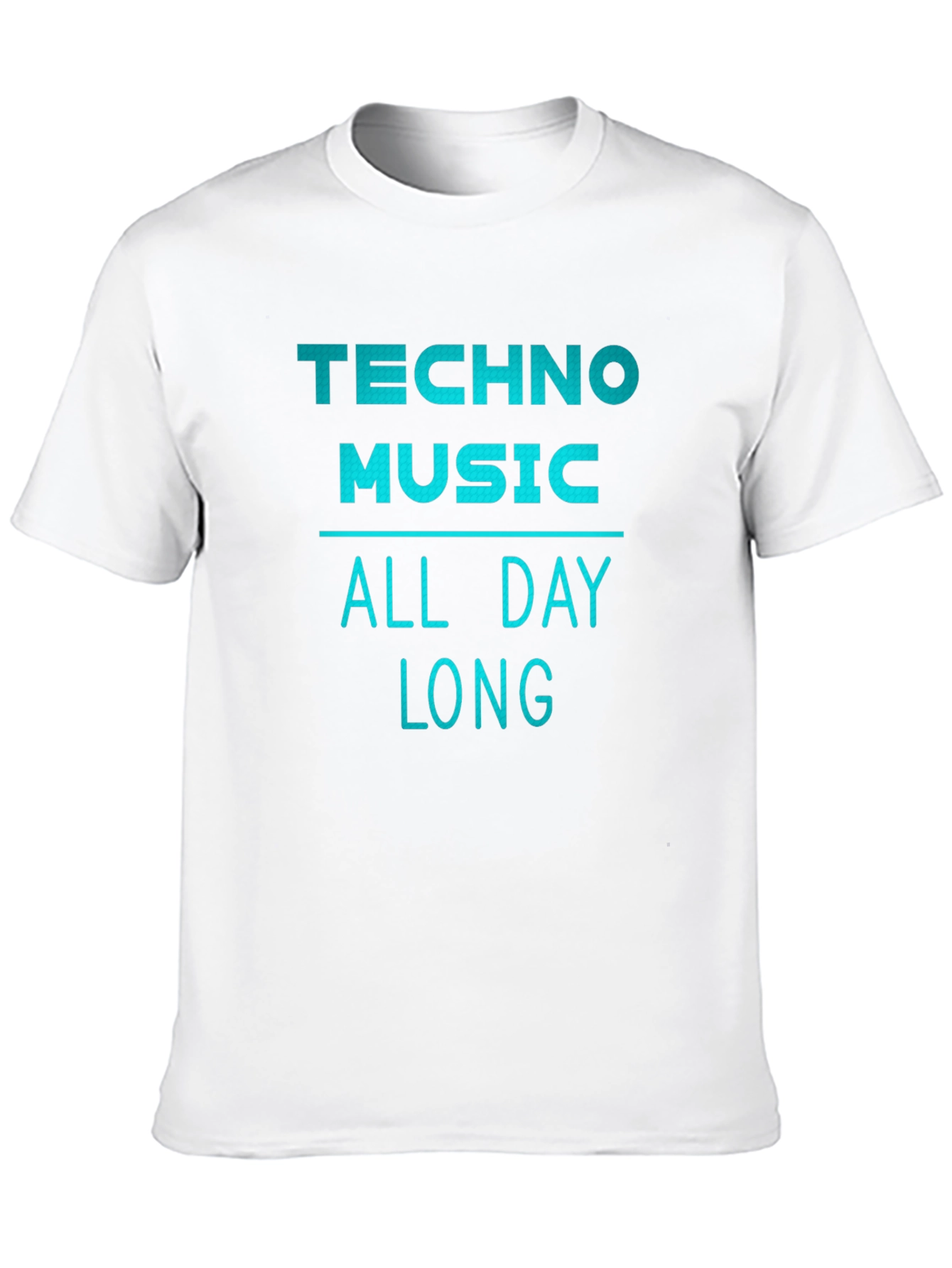 Black Techno Music All Day Long Graphic T-Shirt view 10