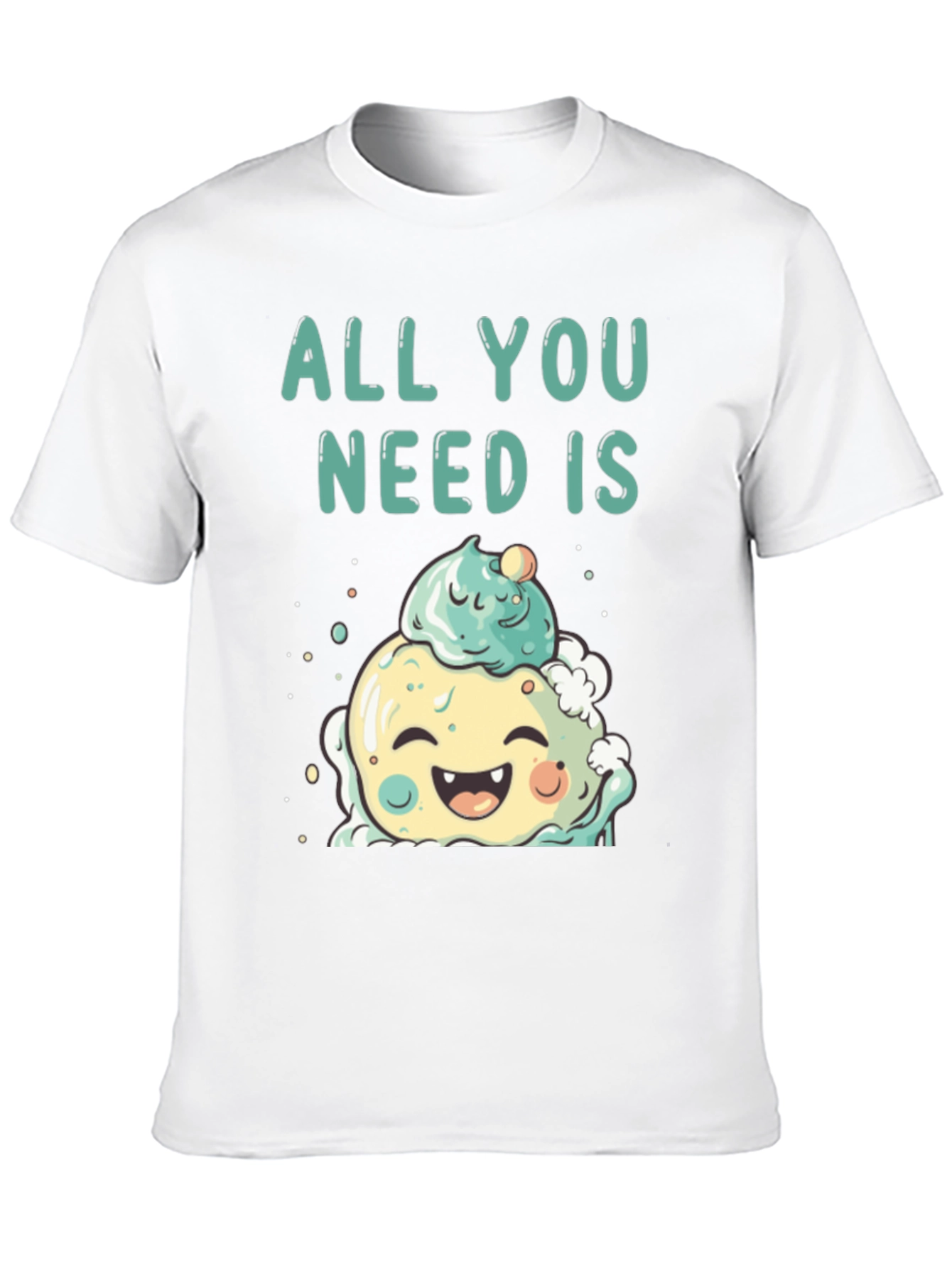 Black All You Need Is Cute Ice Cream T-Shirt view 10