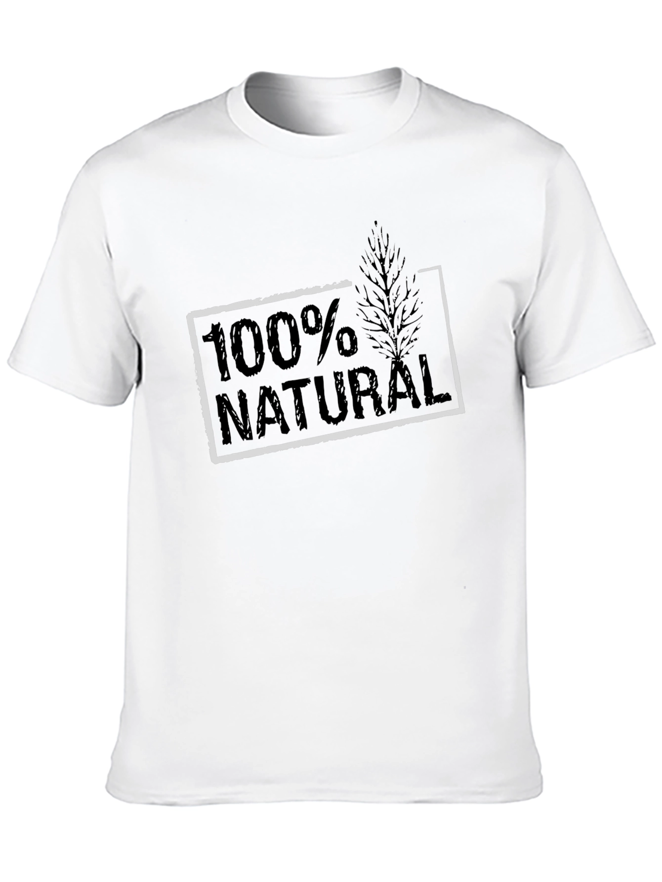 Black 100% Natural Graphic Print Black T-Shirt view 10
