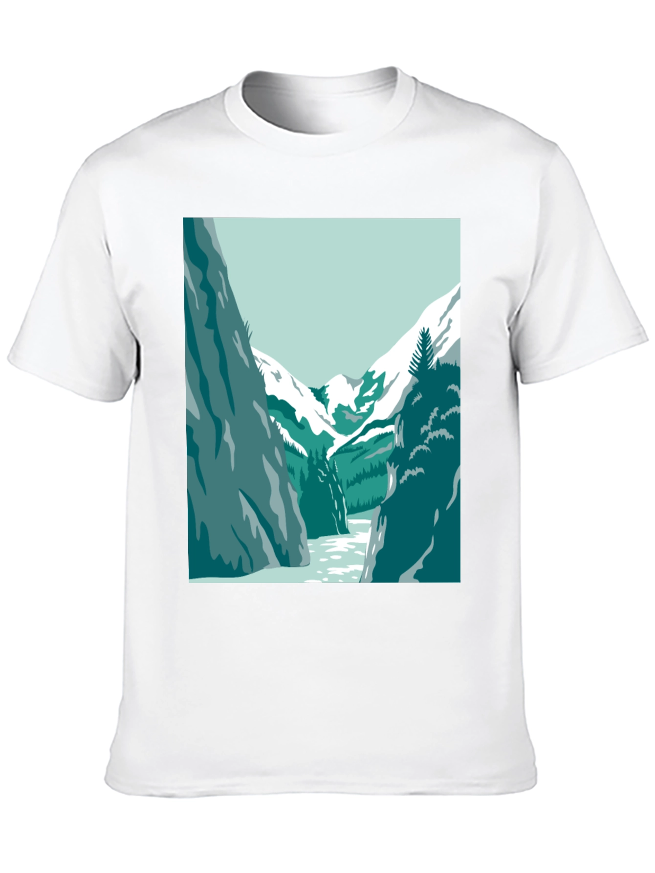 Black Mountain River Graphic Tee - Black Casual T-Shirt view 10