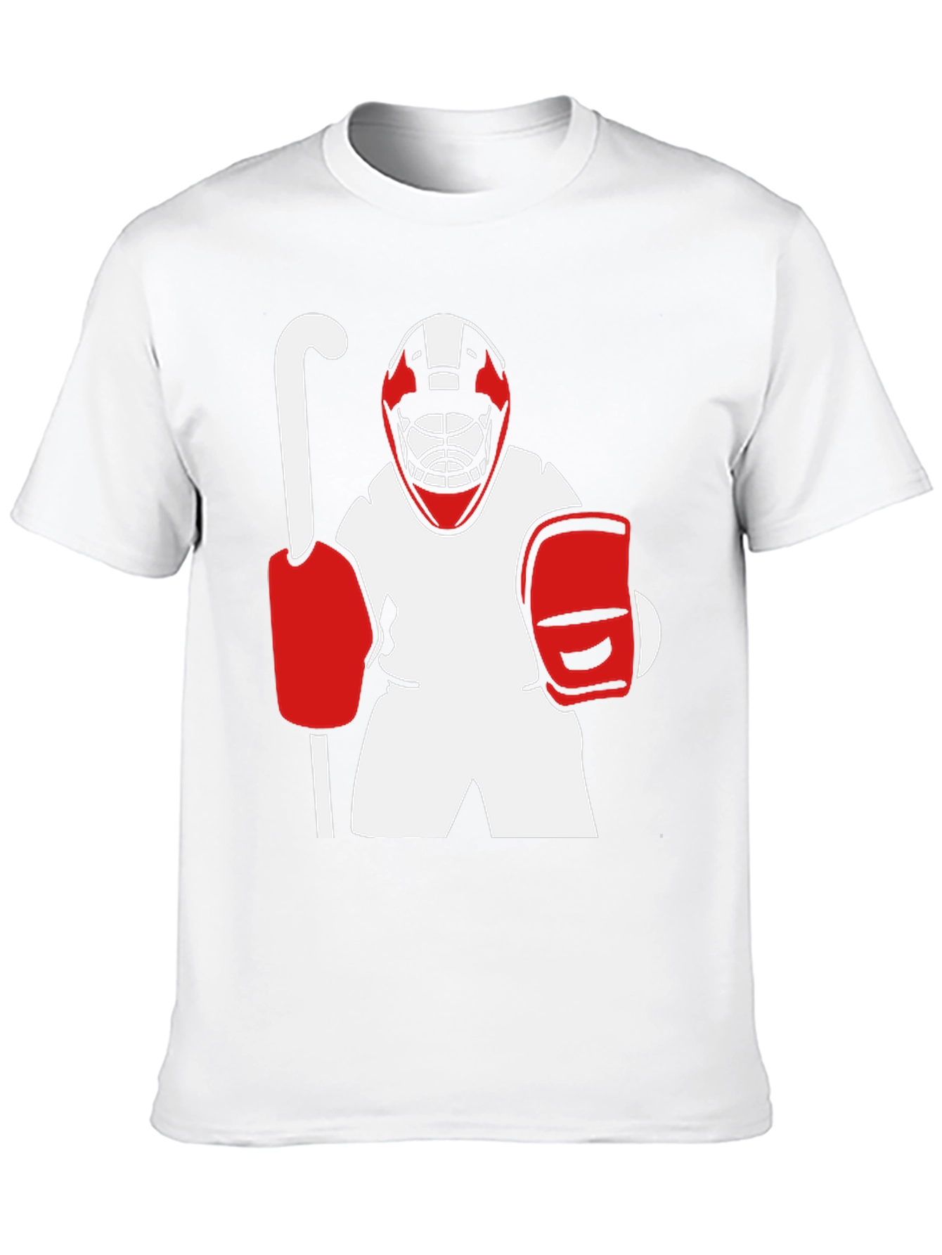 Black Hockey Goalie Graphic Tee - Black Cotton T-Shirt view 10