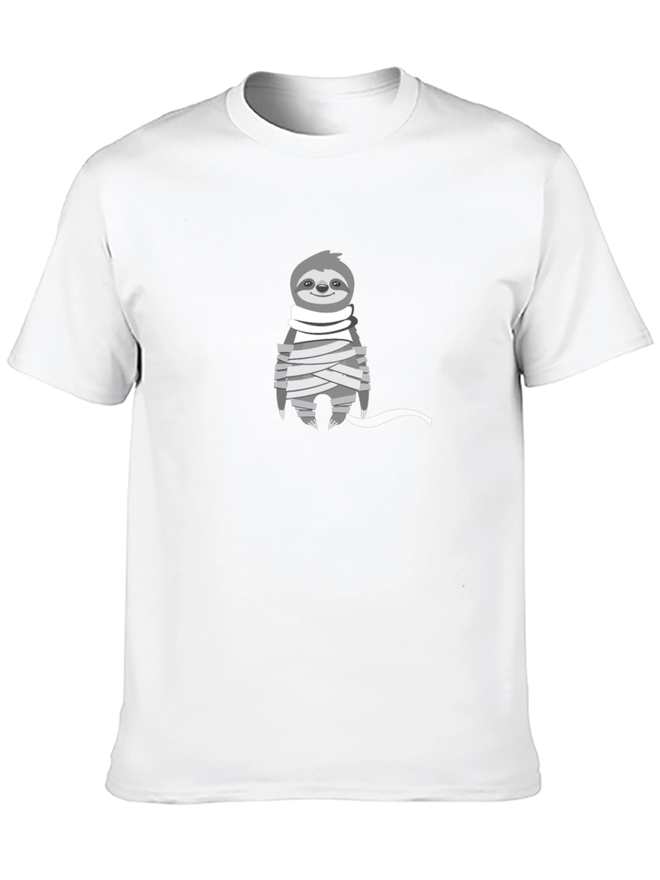 Black Sloth Mummy Graphic Tee - Halloween T-Shirt view 10