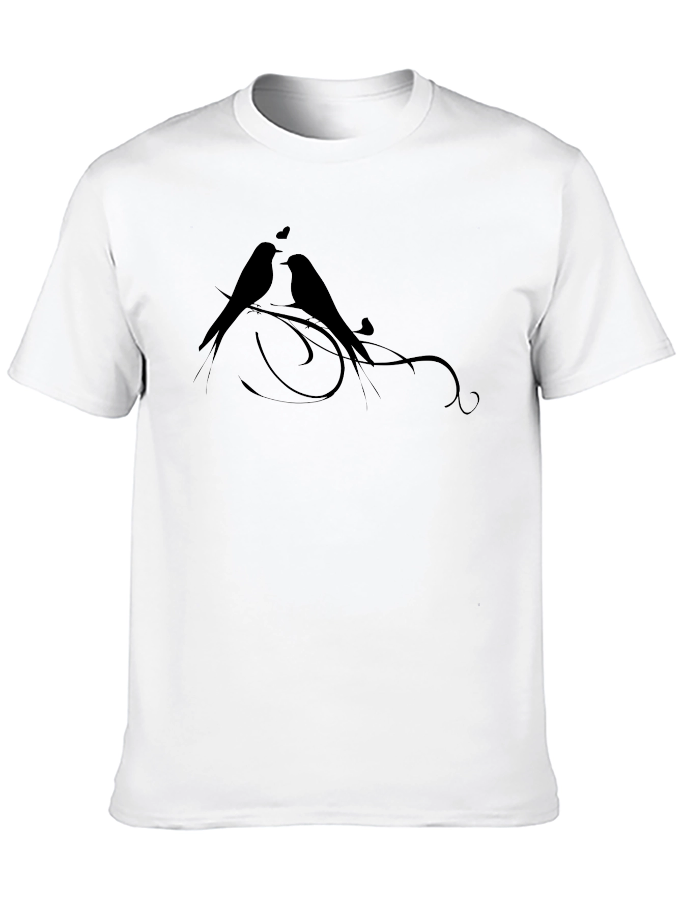 Black Love Birds Graphic Tee - Black view 10