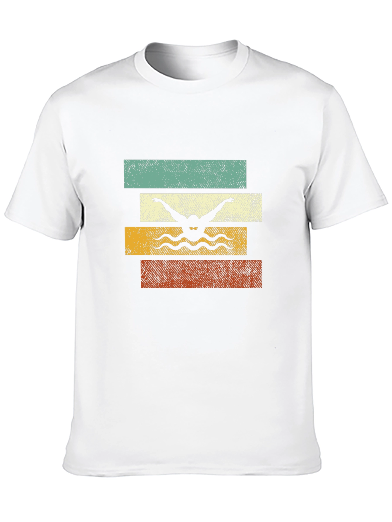 Black Retro Swimmer Graphic T-Shirt view 10