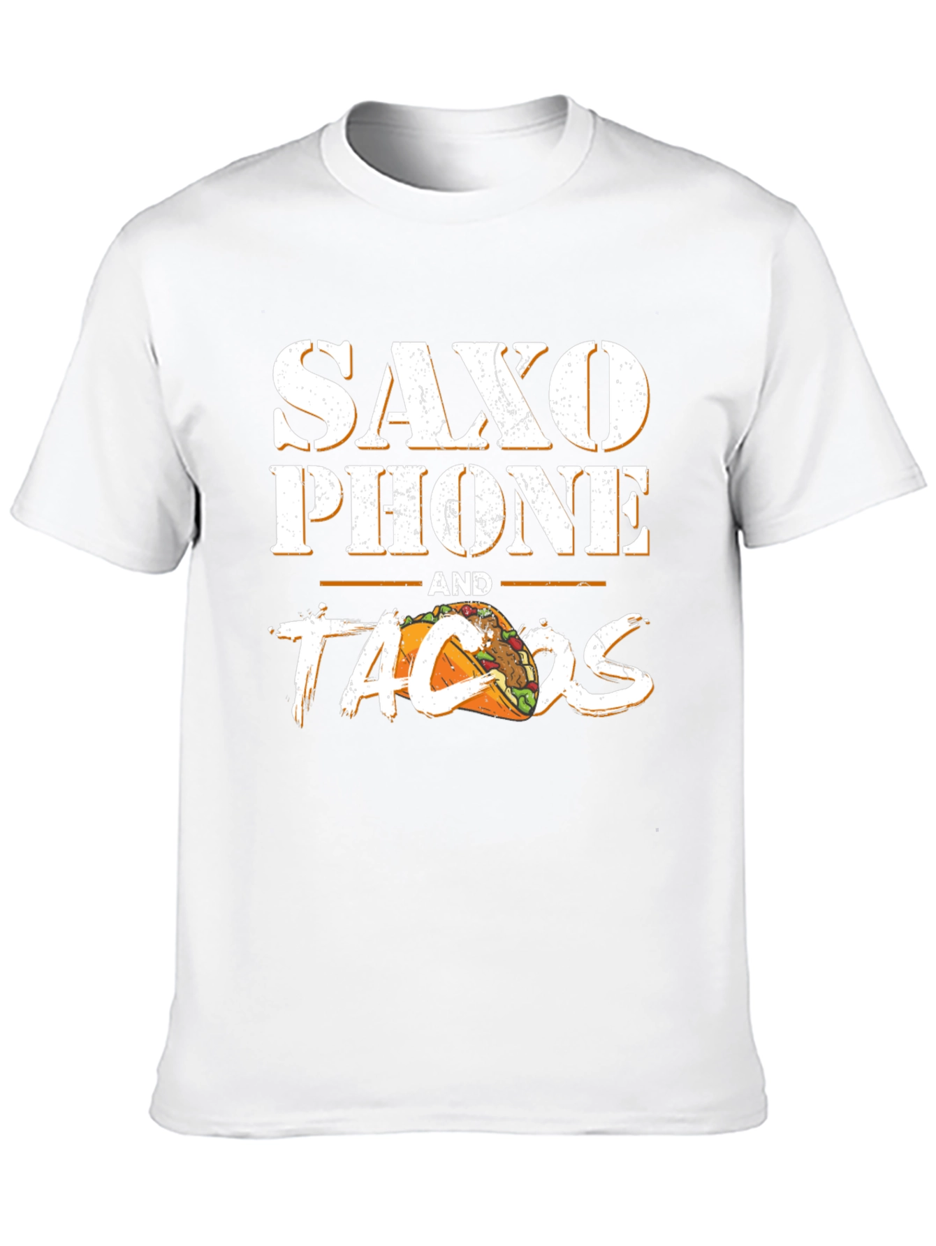 Black Saxophone and Tacos Graphic T-Shirt view 10