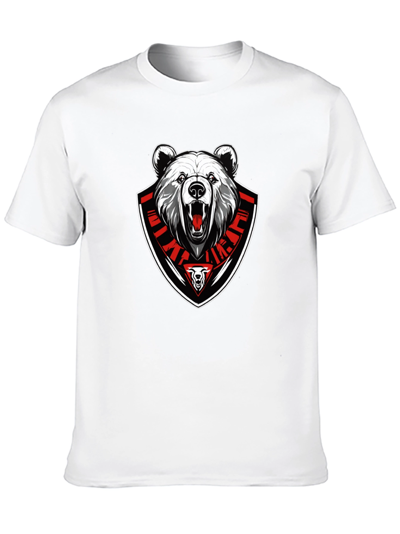 Black Bear Emblem Graphic Tee - Black Cotton Blend T-Shirt view 10