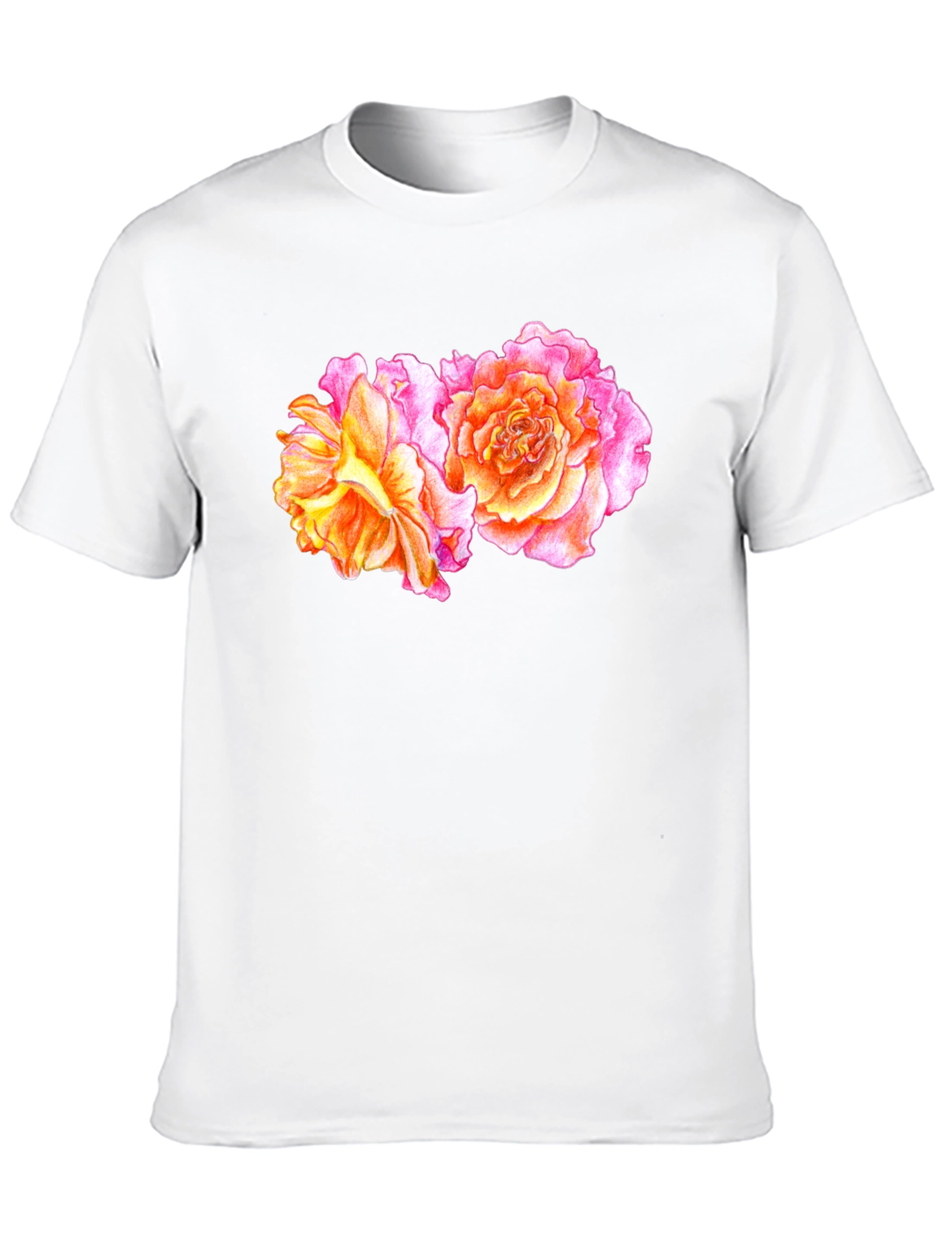 Black Floral Rose T-Shirt - Black view 10