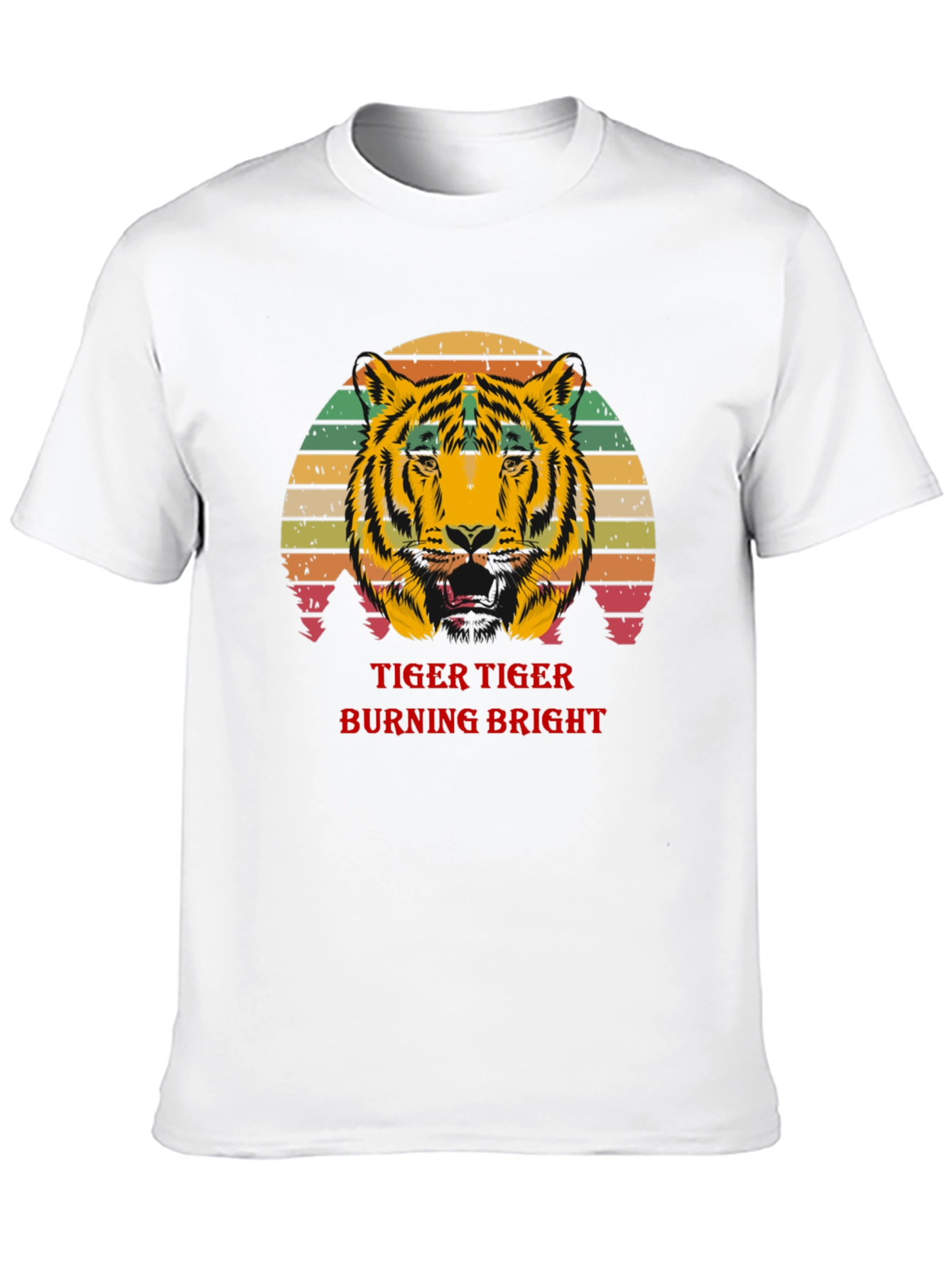 Black Tiger Burning Bright Graphic T-Shirt view 10