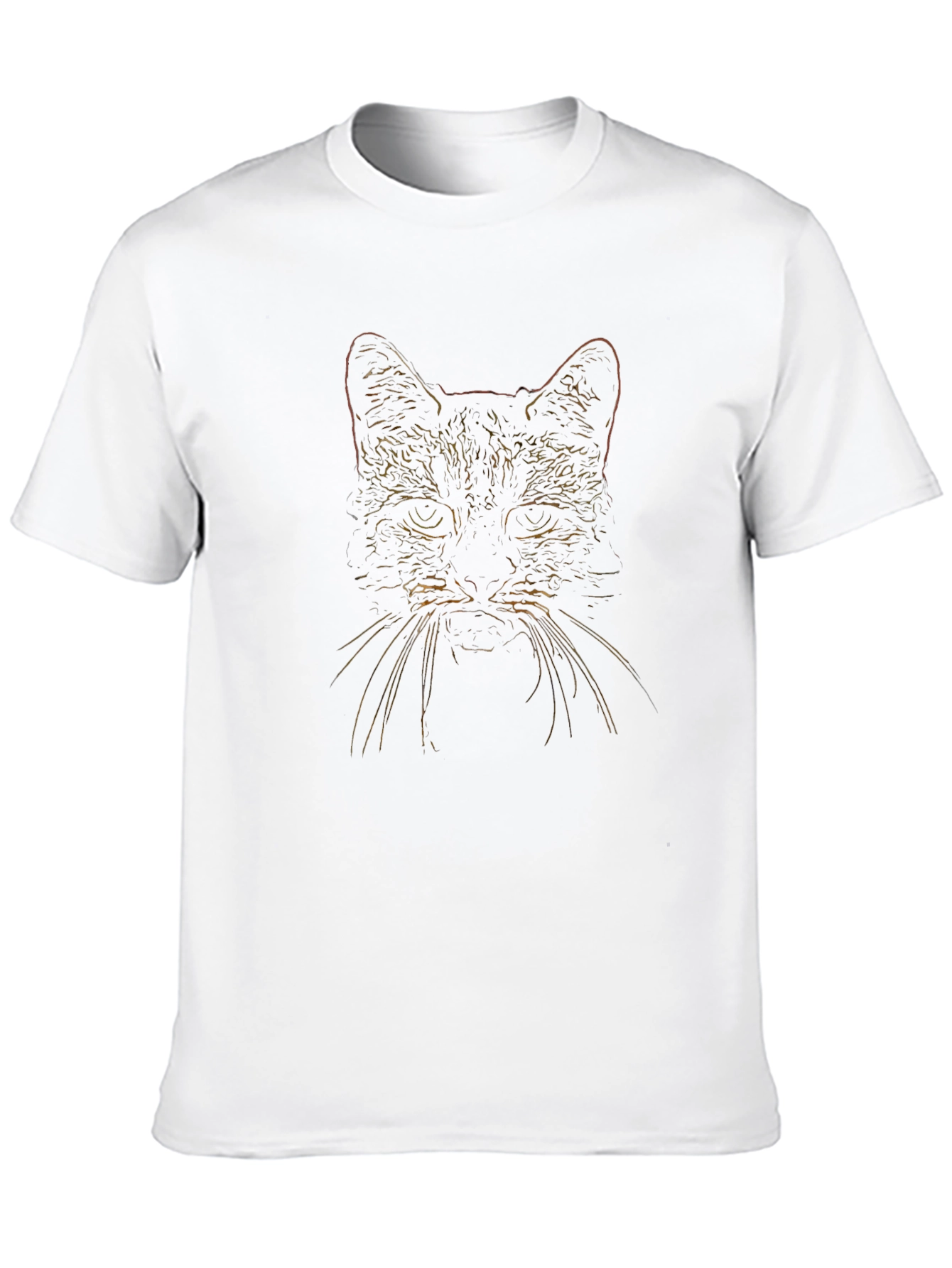 Black Black Cat Outline Graphic T-Shirt view 10