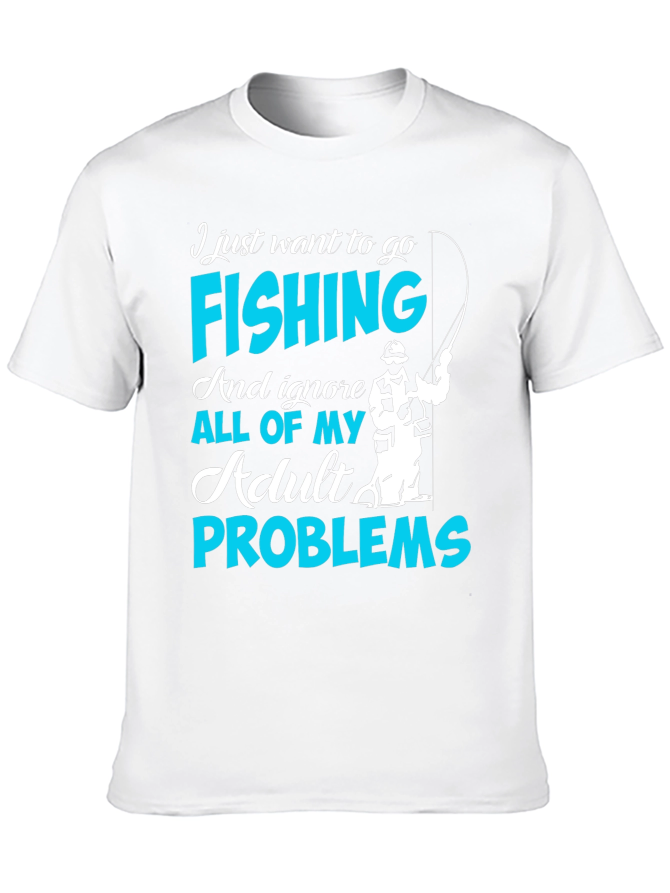 Black Fishing T-Shirt - Ignore Adult Problems view 10
