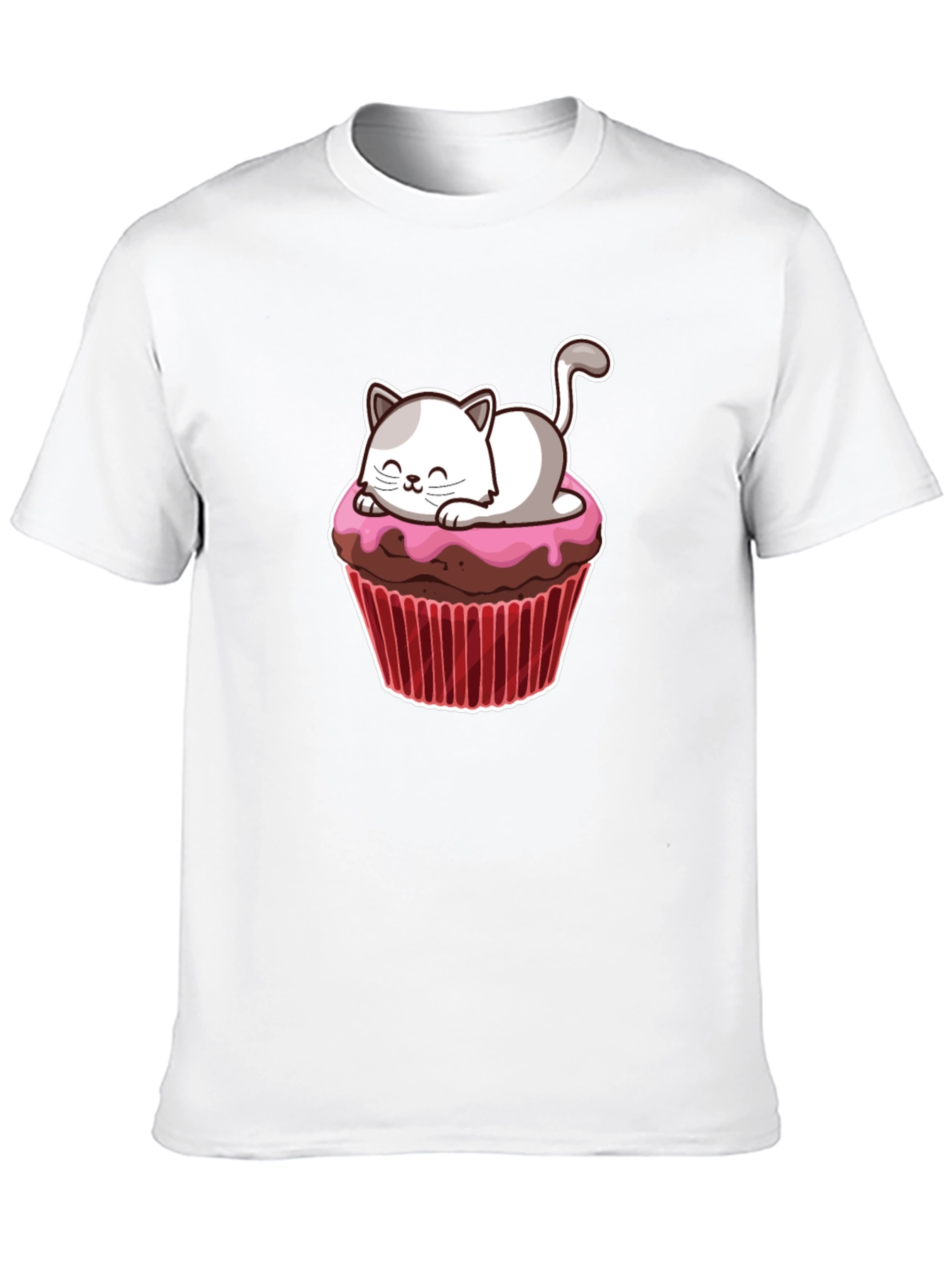 Black Cute Cat Cupcake T-Shirt - Fun & Sweet Design view 10
