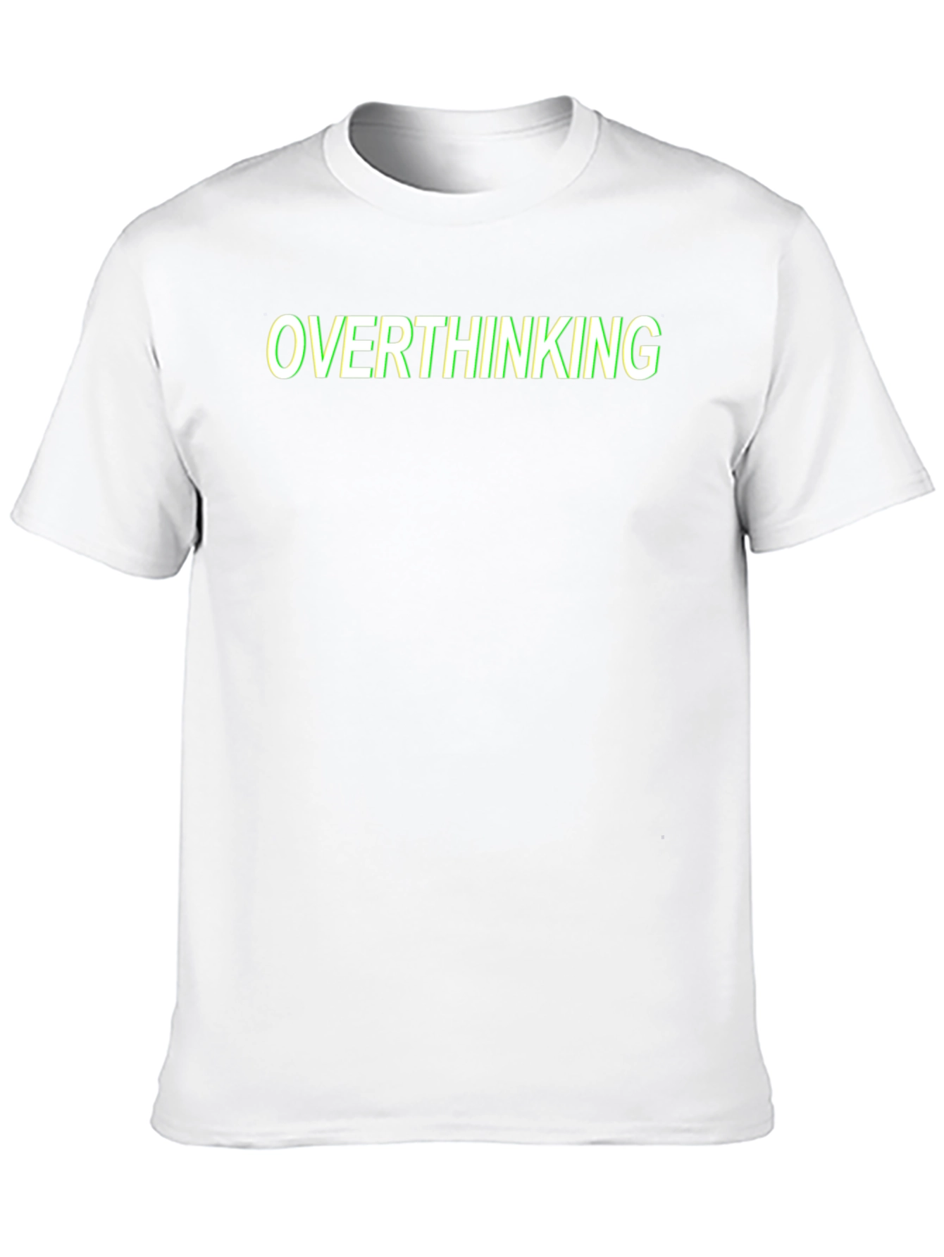Black Overthinking Graphic Tee - Soft Cotton Blend T-Shirt view 10