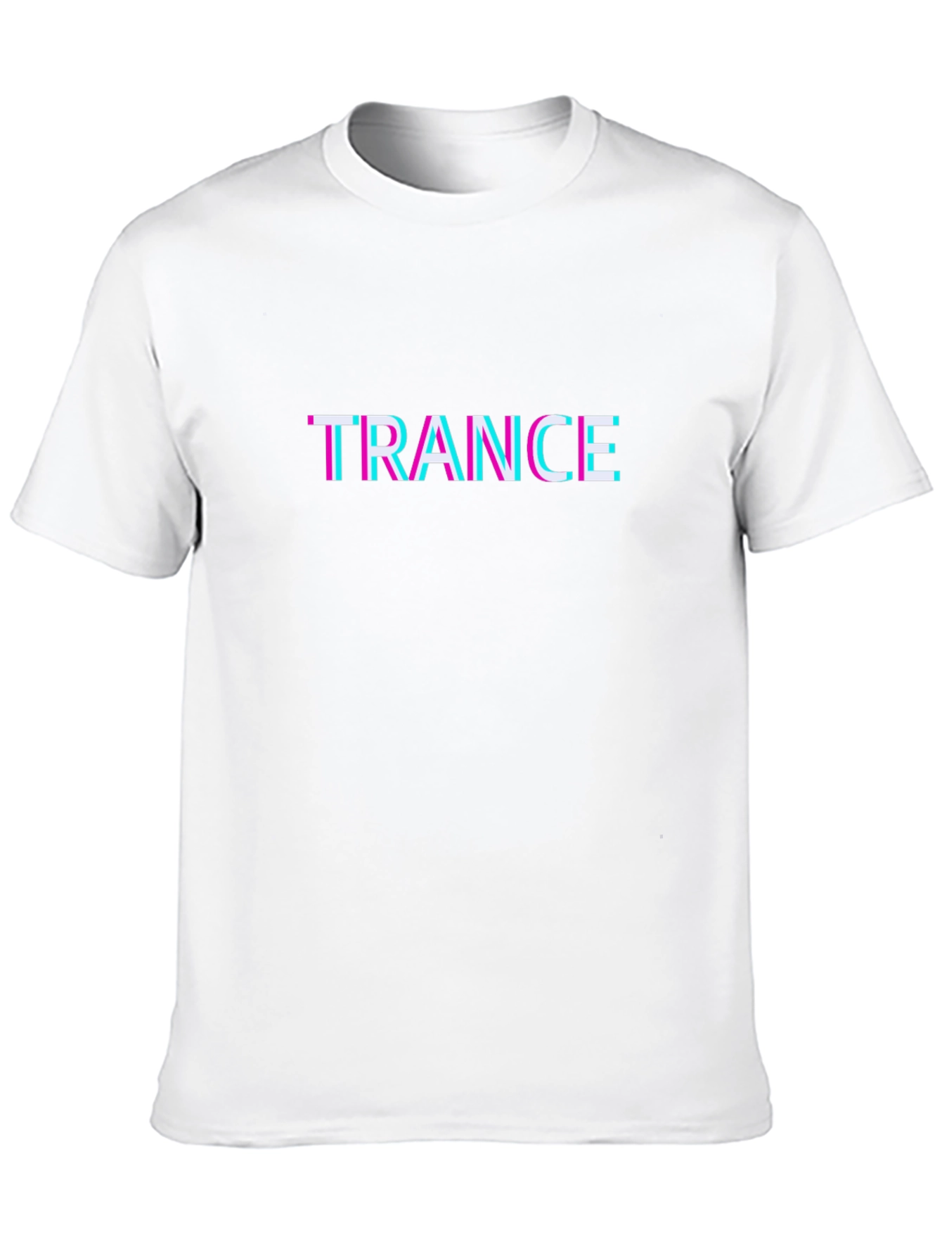 Black Trance Glitch Effect Graphic Tee - Black Cotton T-Shirt view 10