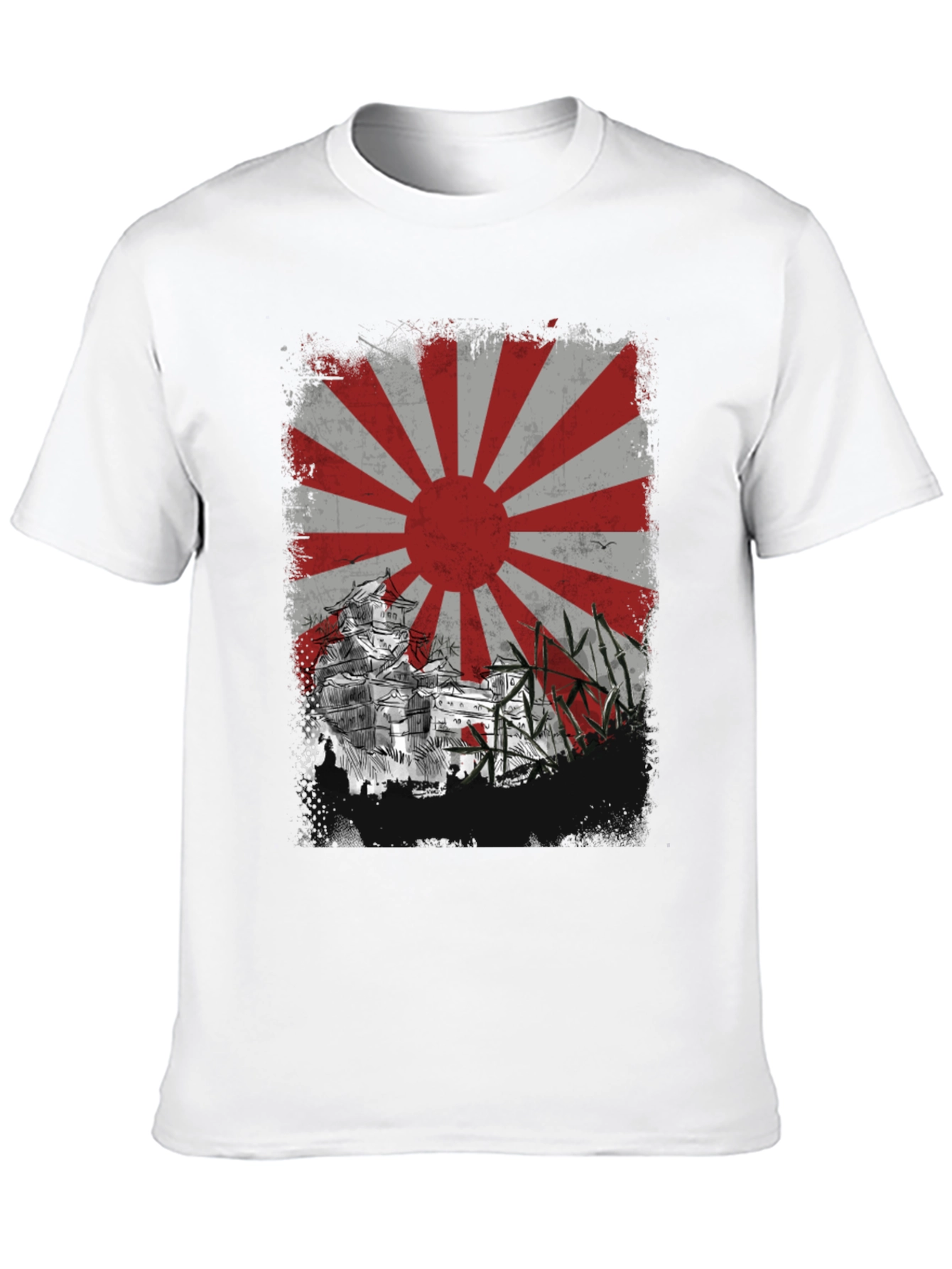 Rising Sun T-Shirt - Japanese Castle Design - 10
