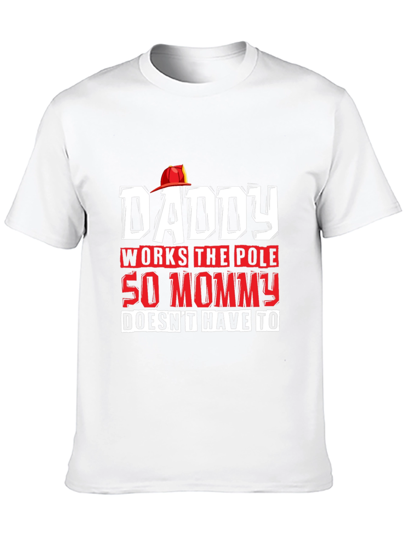 Black Daddy Works The Pole Funny Graphic T-Shirt view 10