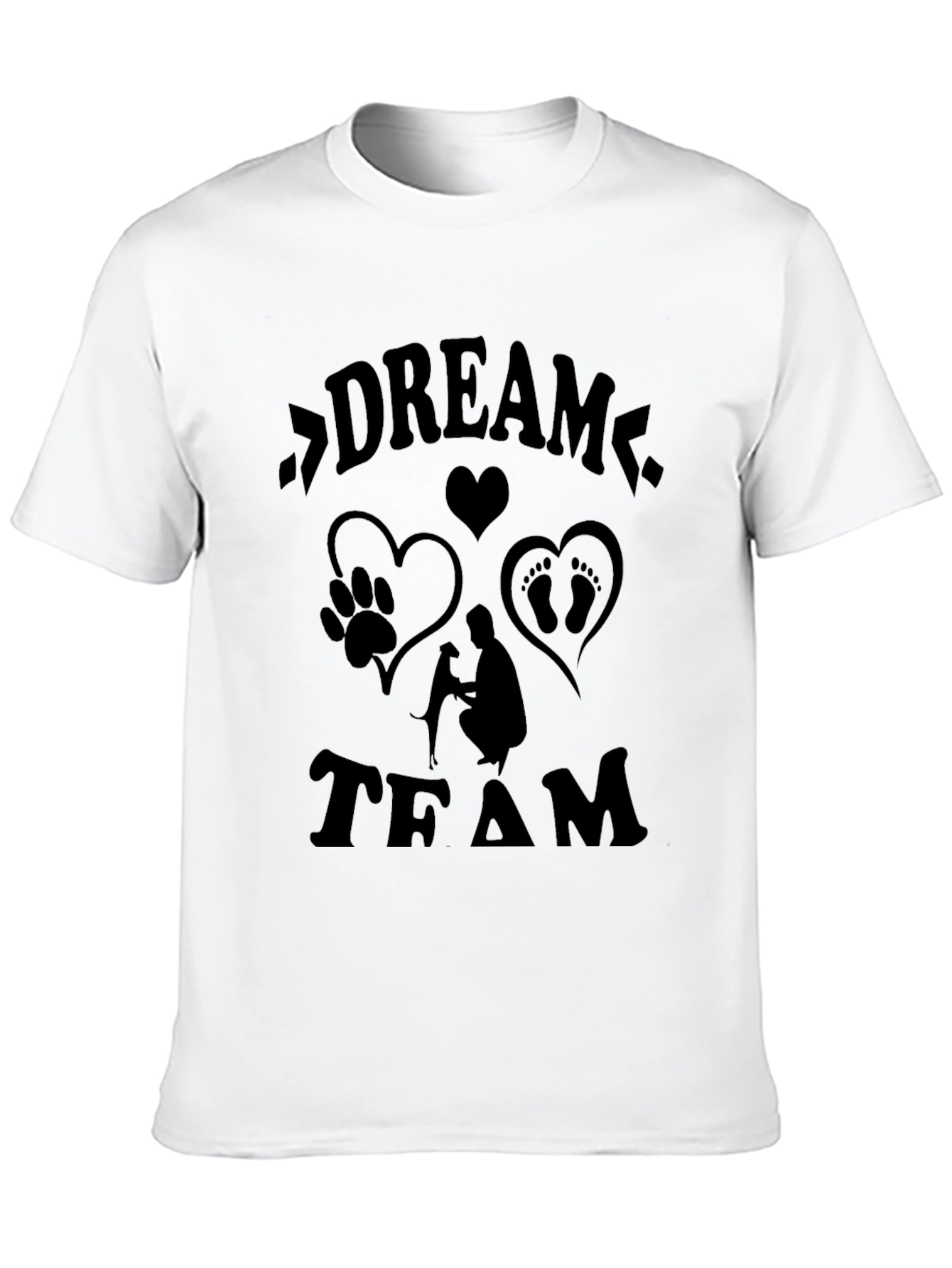 Black Dream Team Graphic Tee - Family, Dog, Baby Love view 10