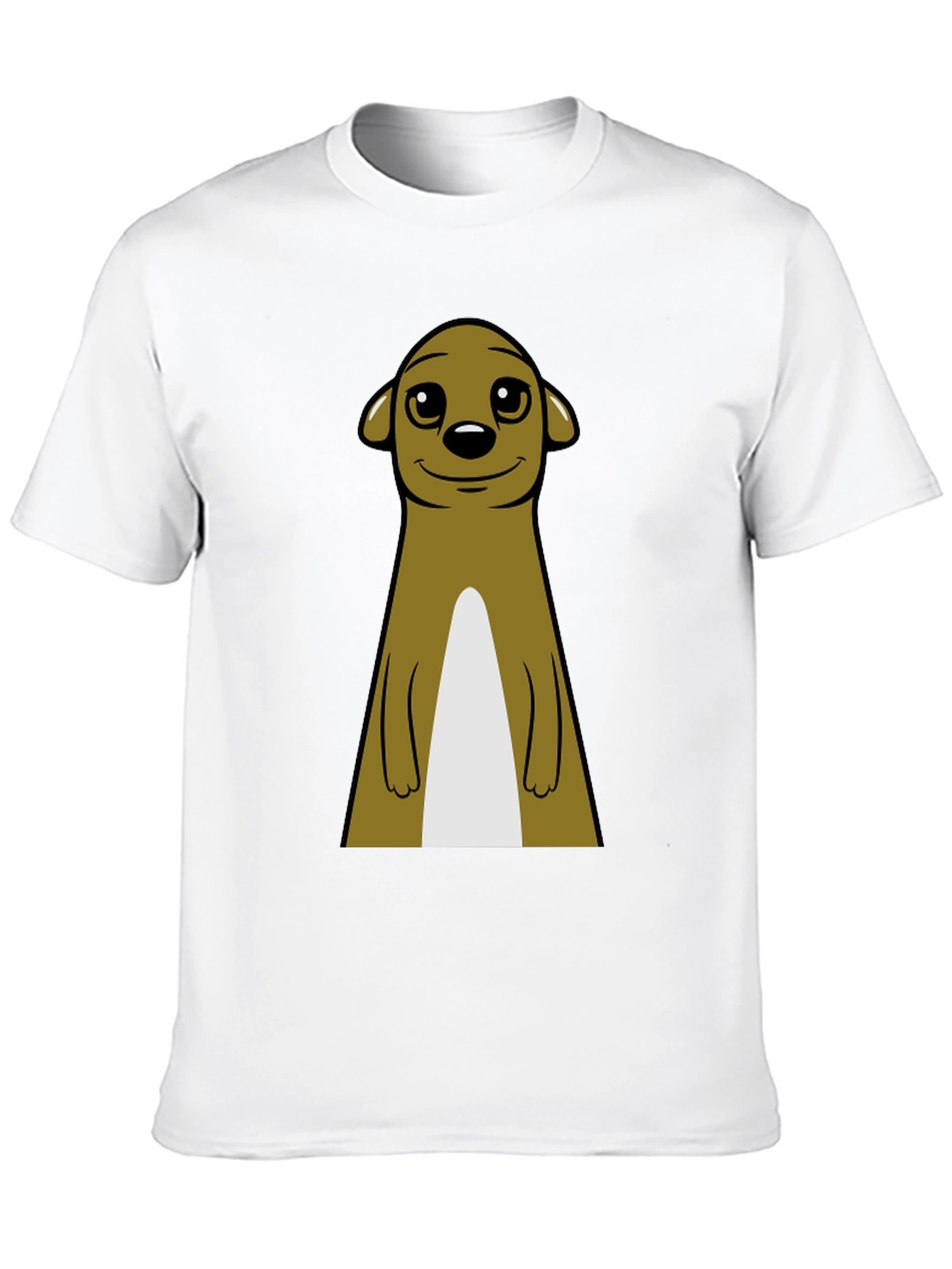 Black Meerkat Graphic Tee - Classic Crew Neck view 10