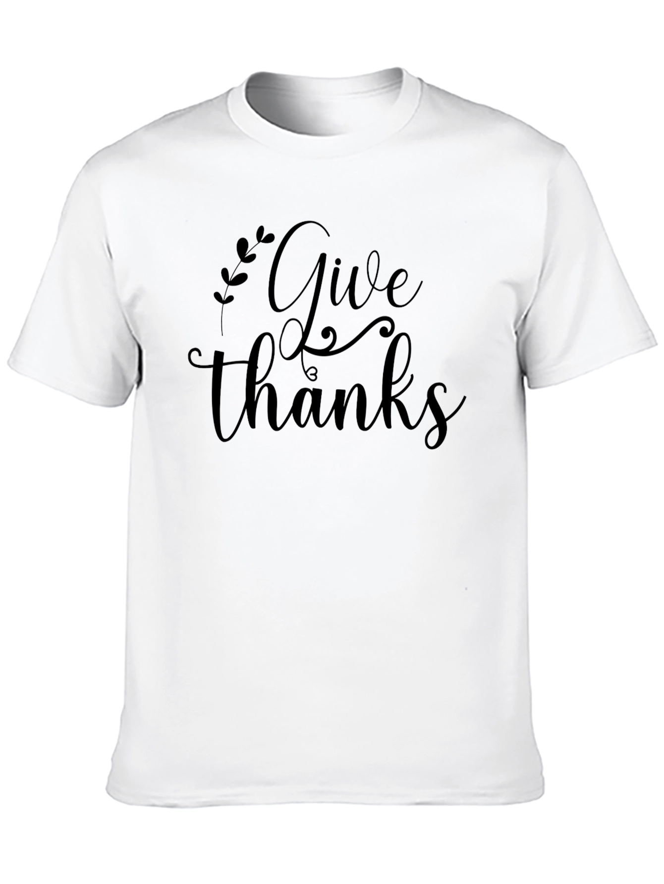 Black Give Thanks Black Graphic T-Shirt view 10