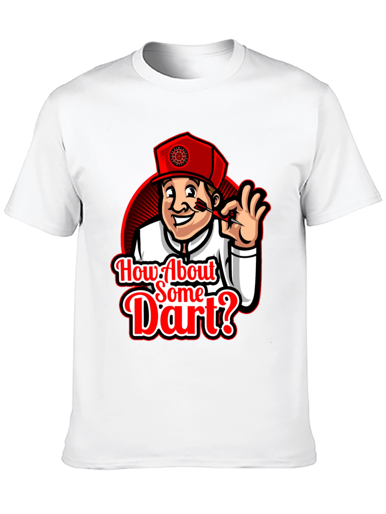 Black How About Some Dart? T-Shirt - Dart Game Tee view 10
