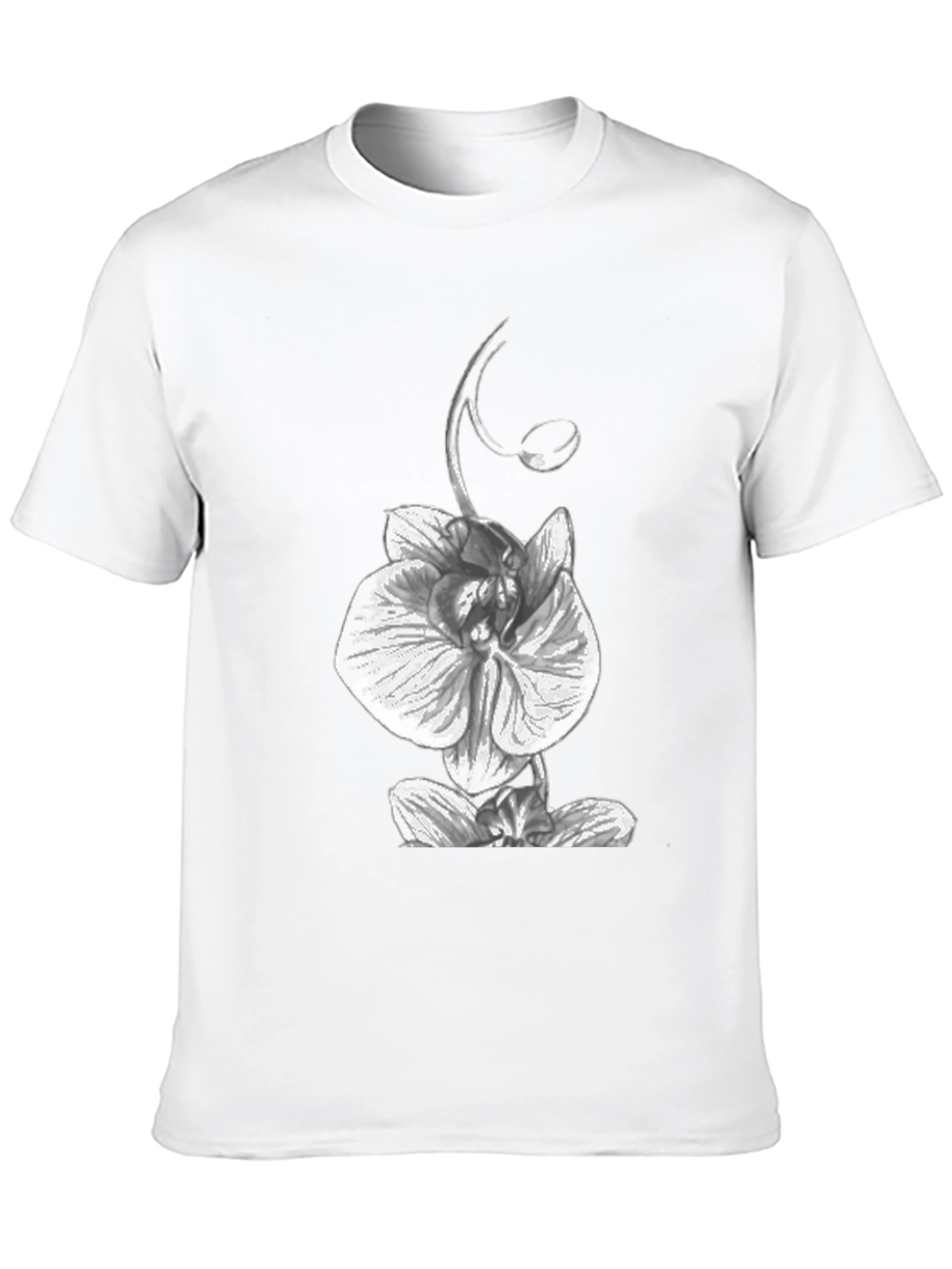 Black Orchid Graphic Tee - Black Cotton T-Shirt view 10