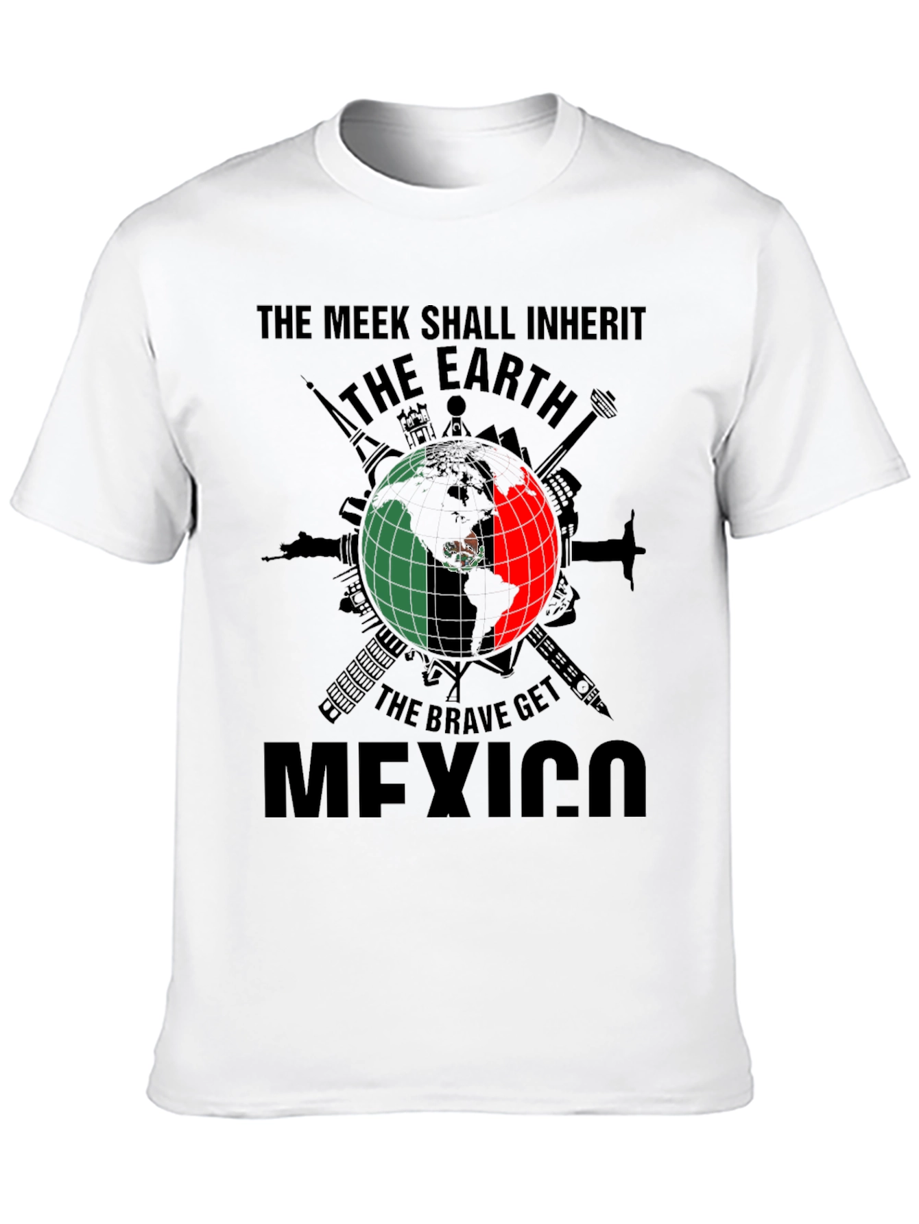 Black Meek Inherit Earth, Brave Get Mexico Tee view 10
