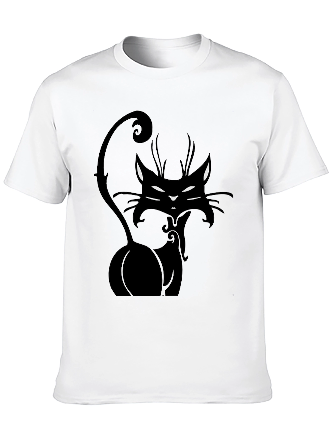 Black Black Cat Graphic Tee - Stylish Men's T-Shirt view 10