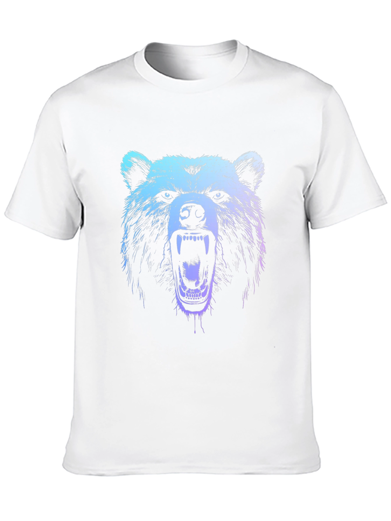 Black Men's Bear Graphic T-Shirt - Black view 10