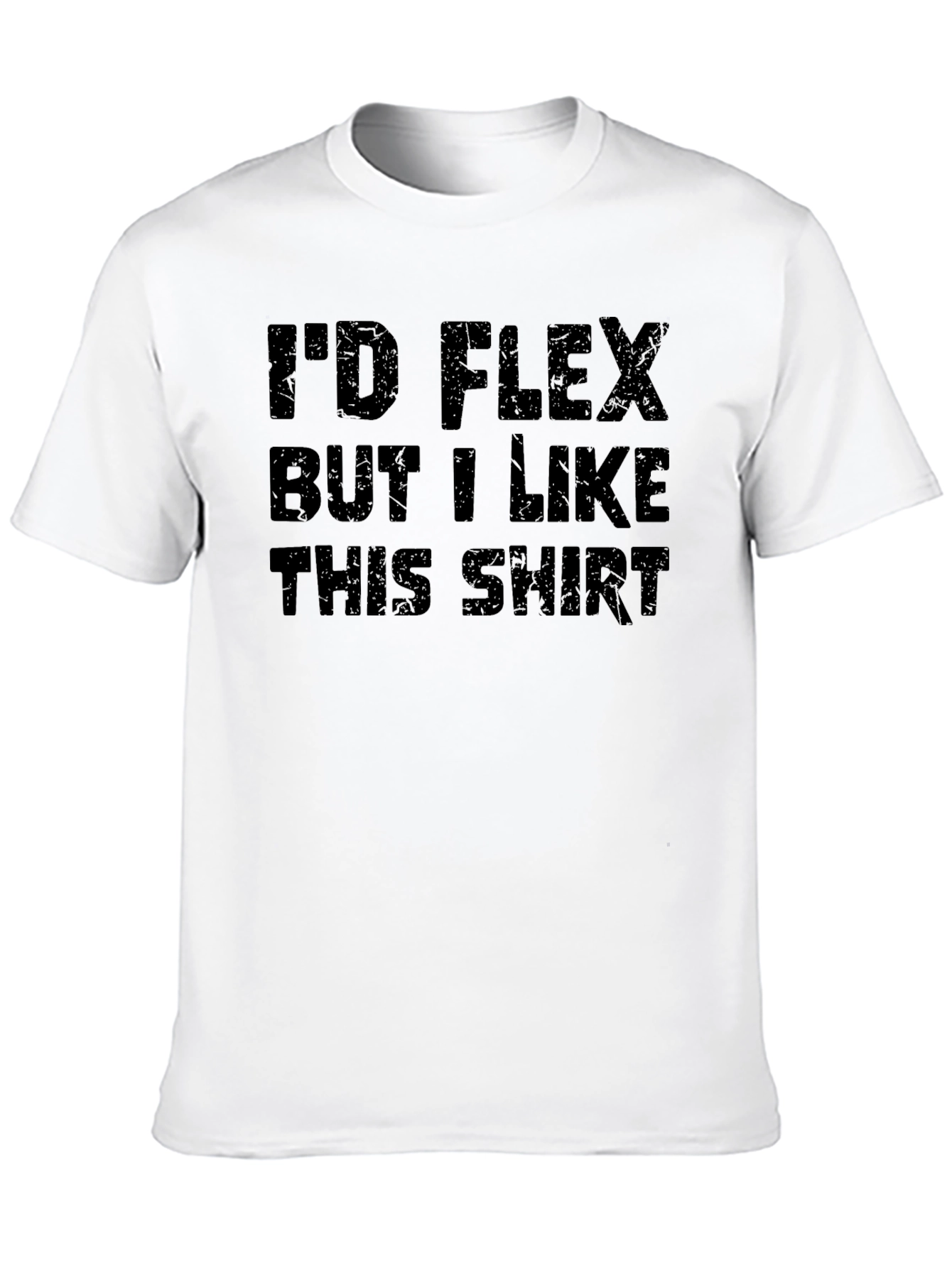 Black I'd Flex But I Like This Shirt - Funny Workout Tee view 10