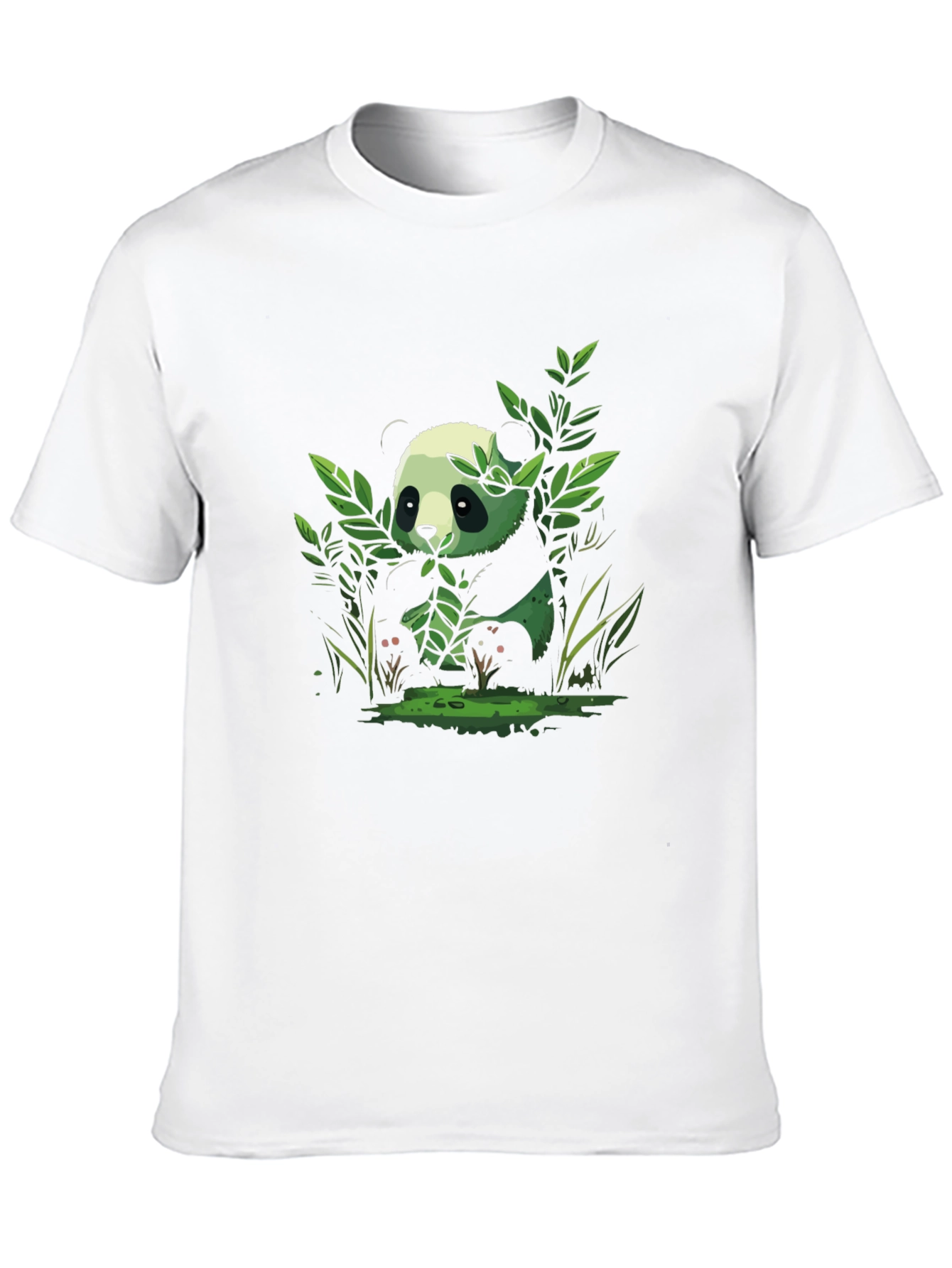 Black Panda Graphic Tee - Black Cotton Comfort view 10