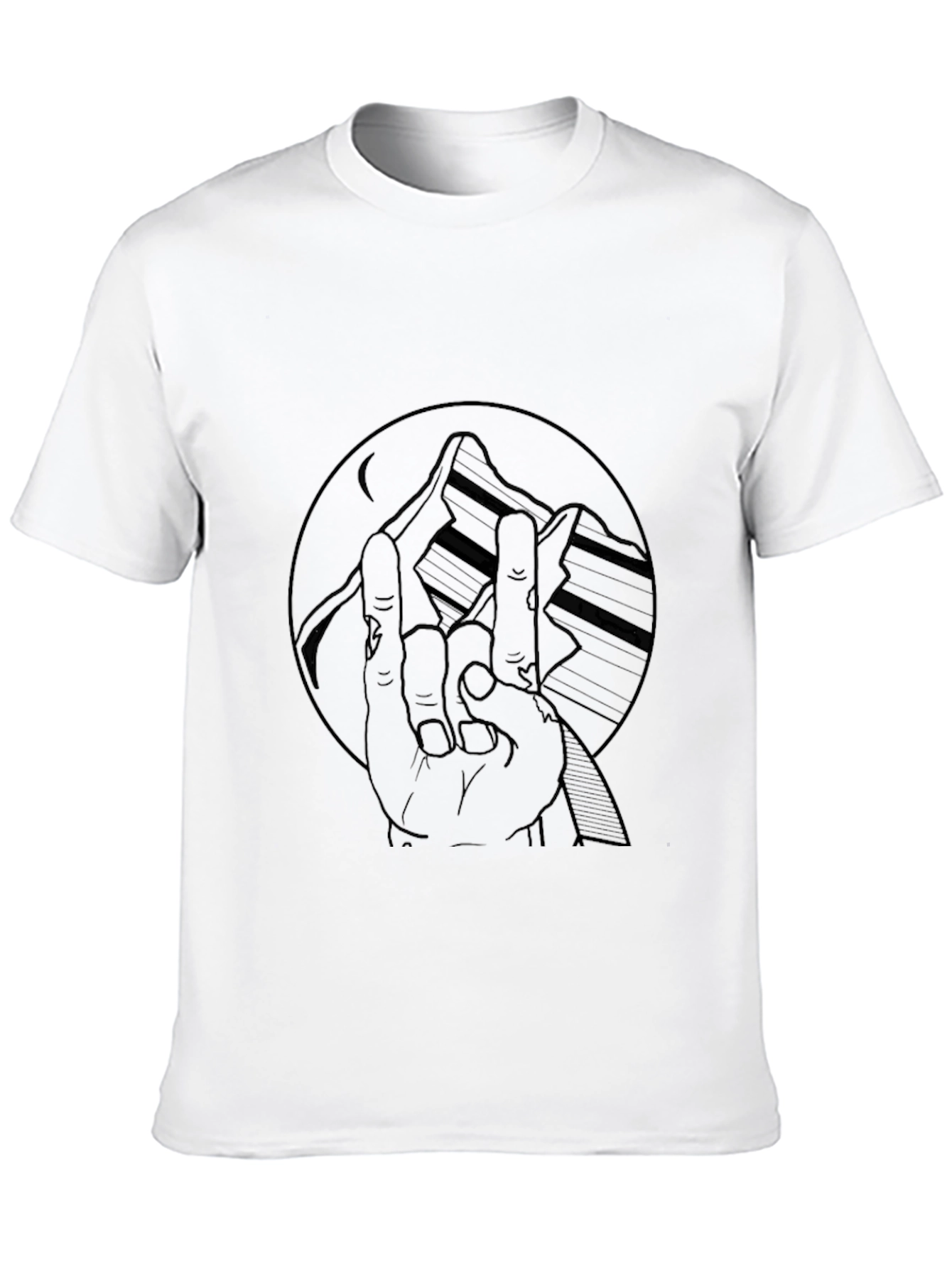 Black Mountain Hand Graphic Tee - Black view 10