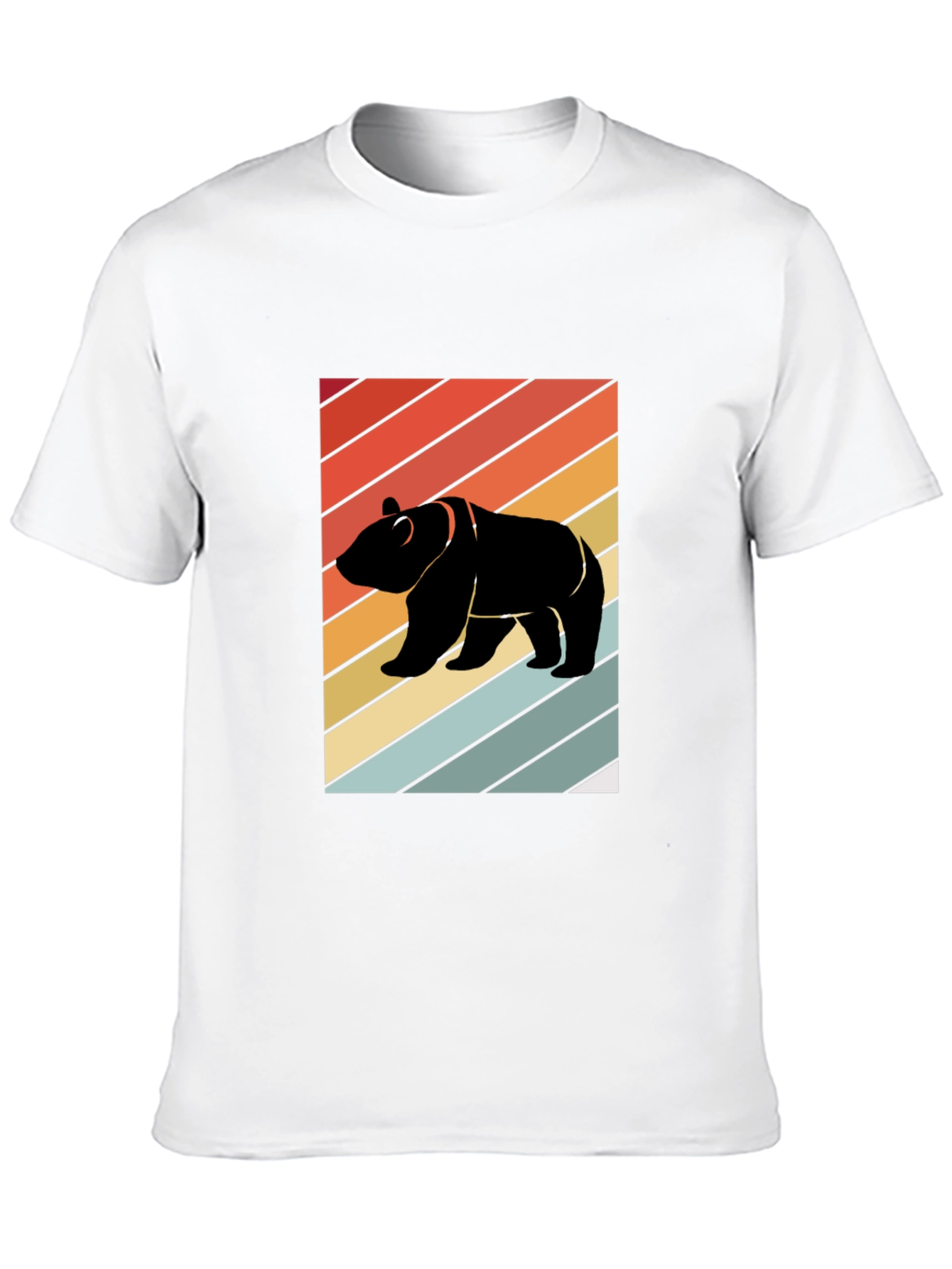 Black Retro Bear Graphic Tee - Black view 10
