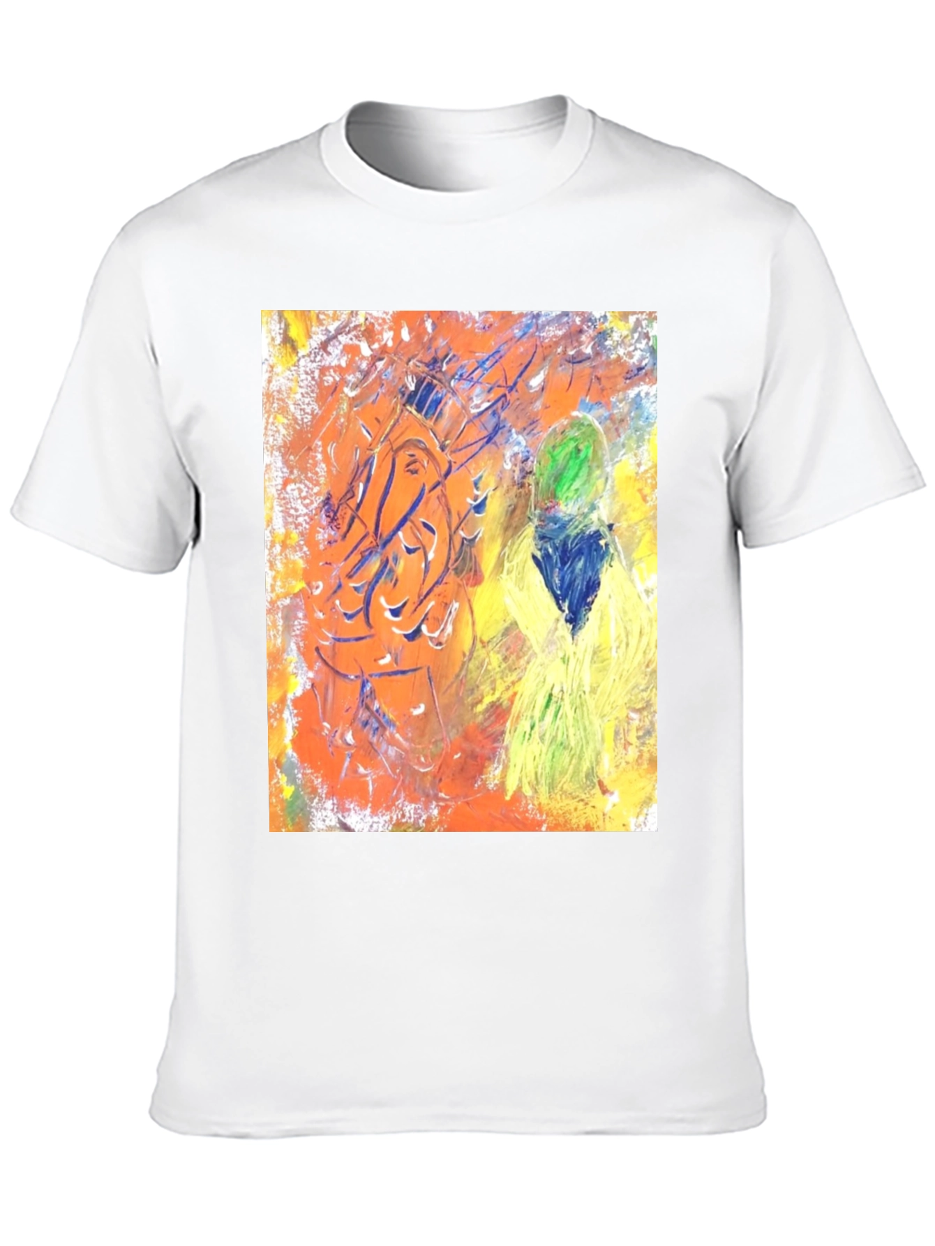 Black Abstract Art Graphic Tee - Unisex Black T-Shirt view 10