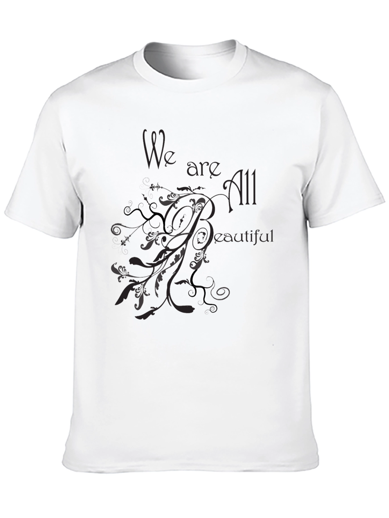 Black We are All Beautiful Black Graphic Tee view 10