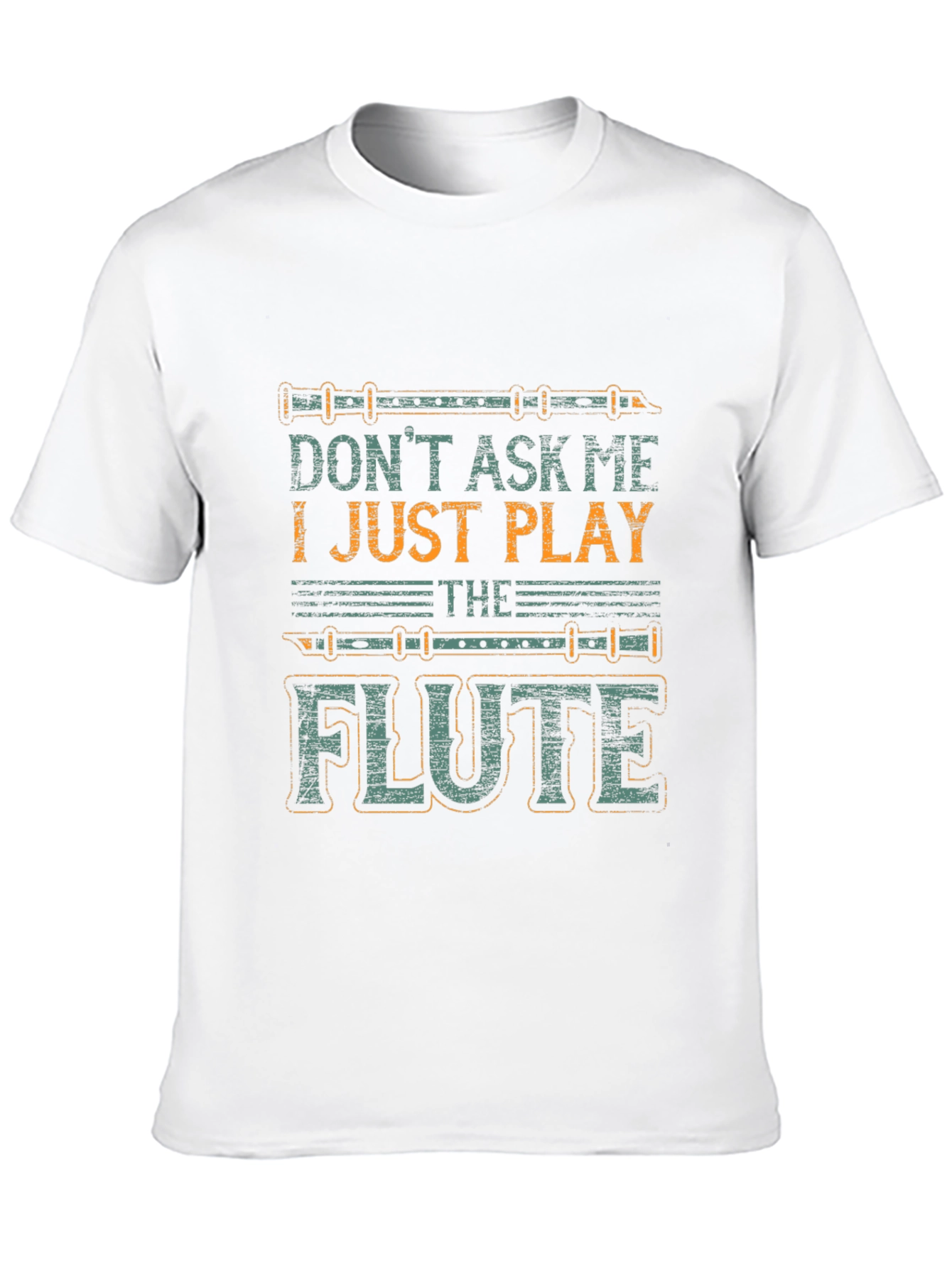 Black Don't Ask Me I Just Play The Flute T-Shirt view 10